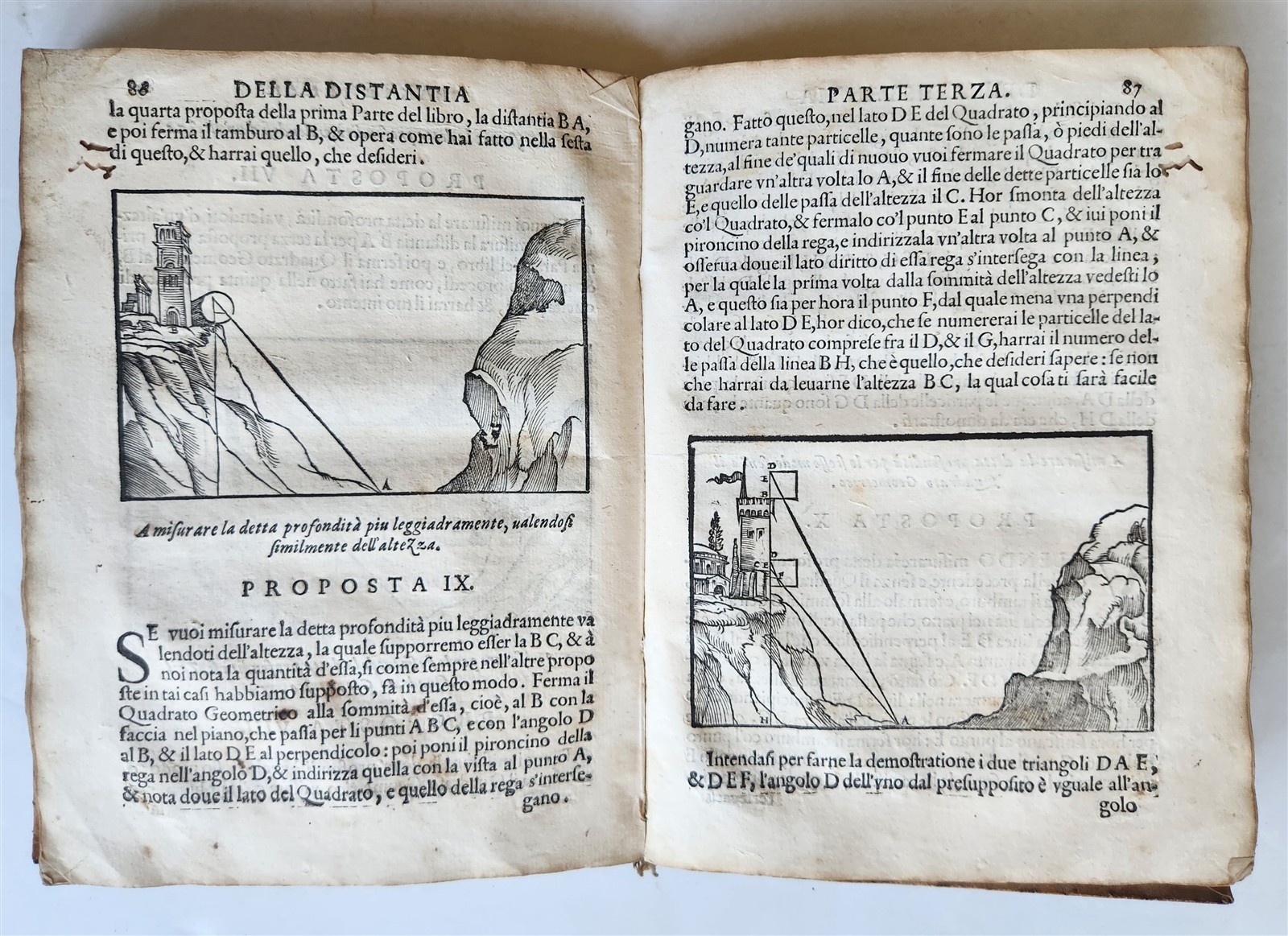 1595 GEOMETRY ILLUSTRATED antique GEOMETRICI di SILVIO BELLI VICENTINO