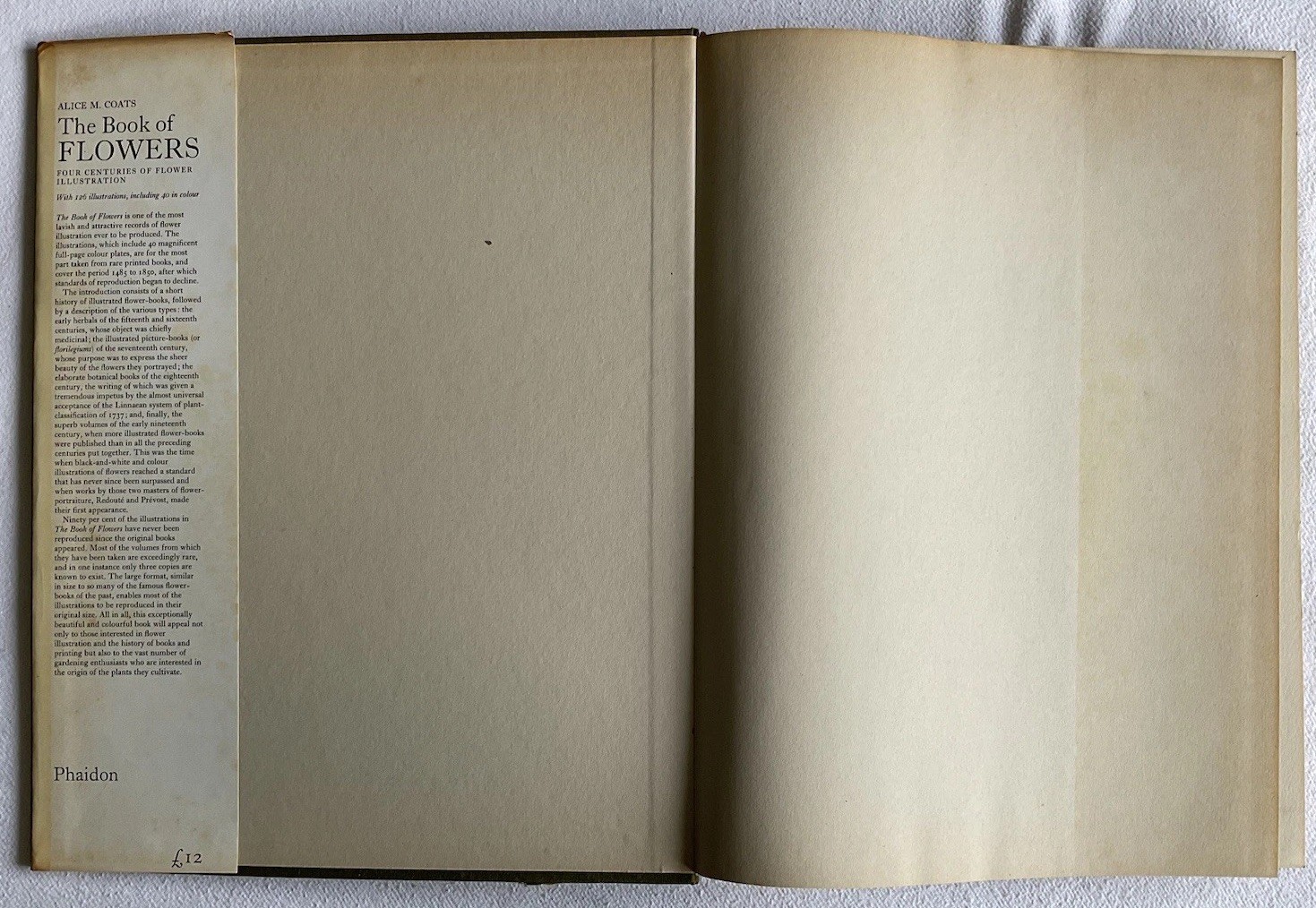 Collectable Vintage The Book of Flowers by Alice M. Coats. Large H/B Book, 1973