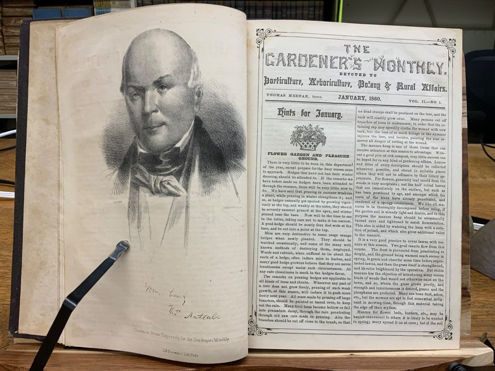1860 Gardener’s Monthly + Horticulture Thomas Meehan Volume 2 Color Plates