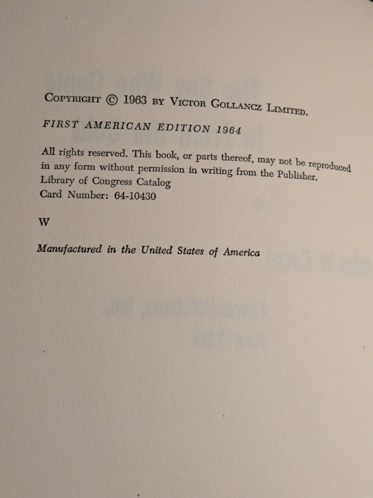The Spy Who Came In From The Cold John Le Carre 1964 First American Edition HC