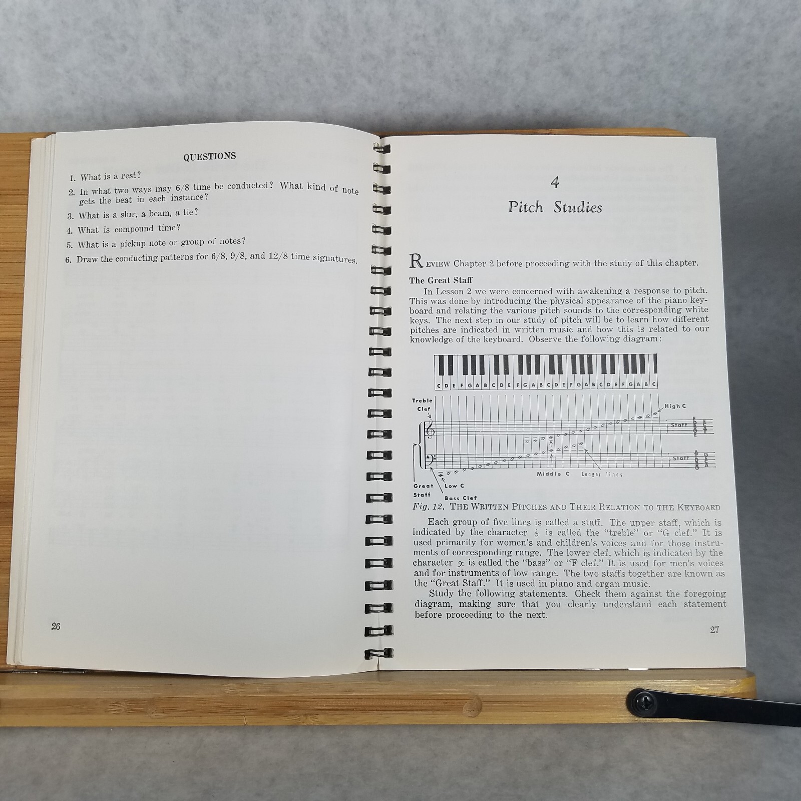 The Beginning Music Reader – 1958 Spiral Bound Paperback by James C. McKinney