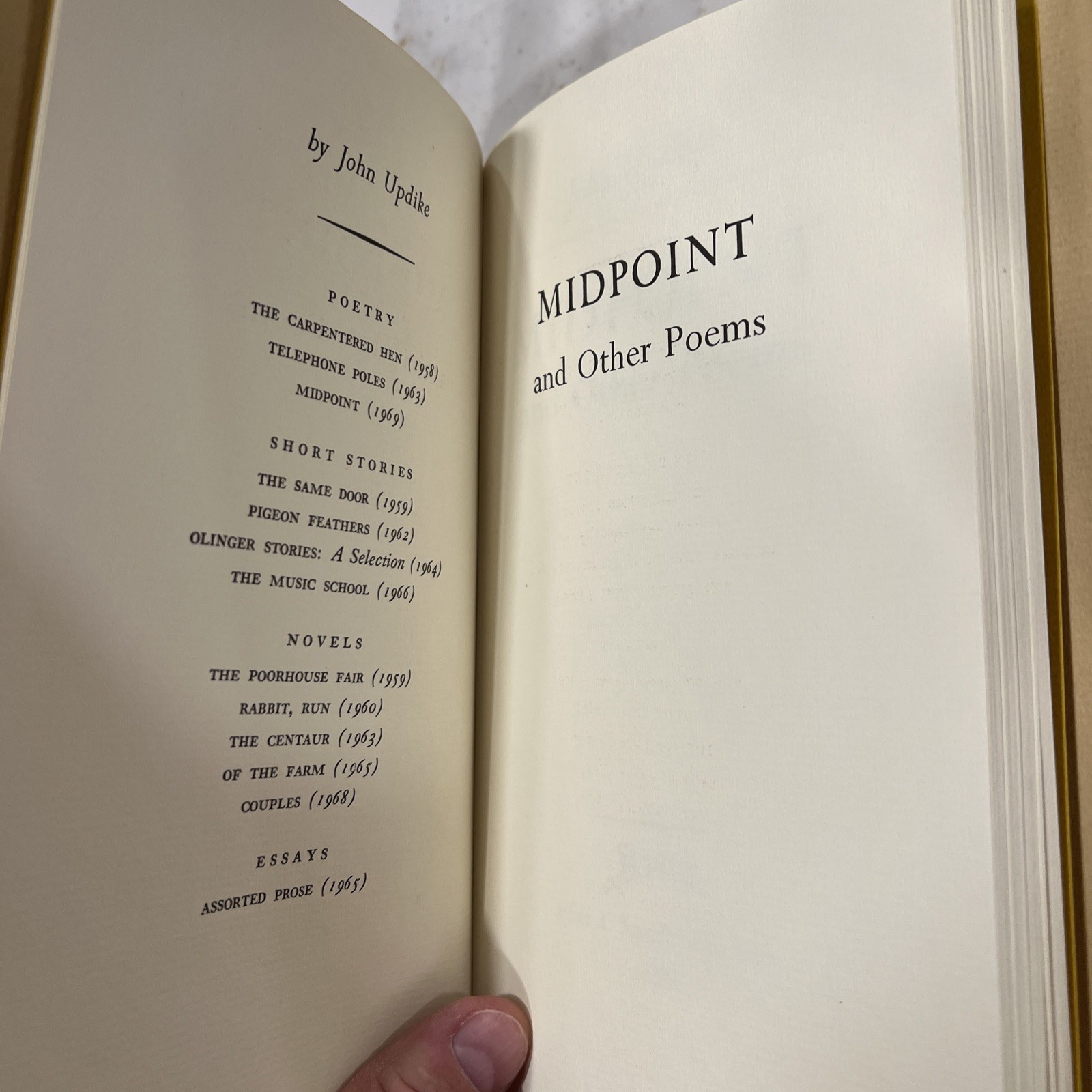 Midpoint & Other Poems by John Updike (Alfred A. Knopf, 1969, Signed Limited)