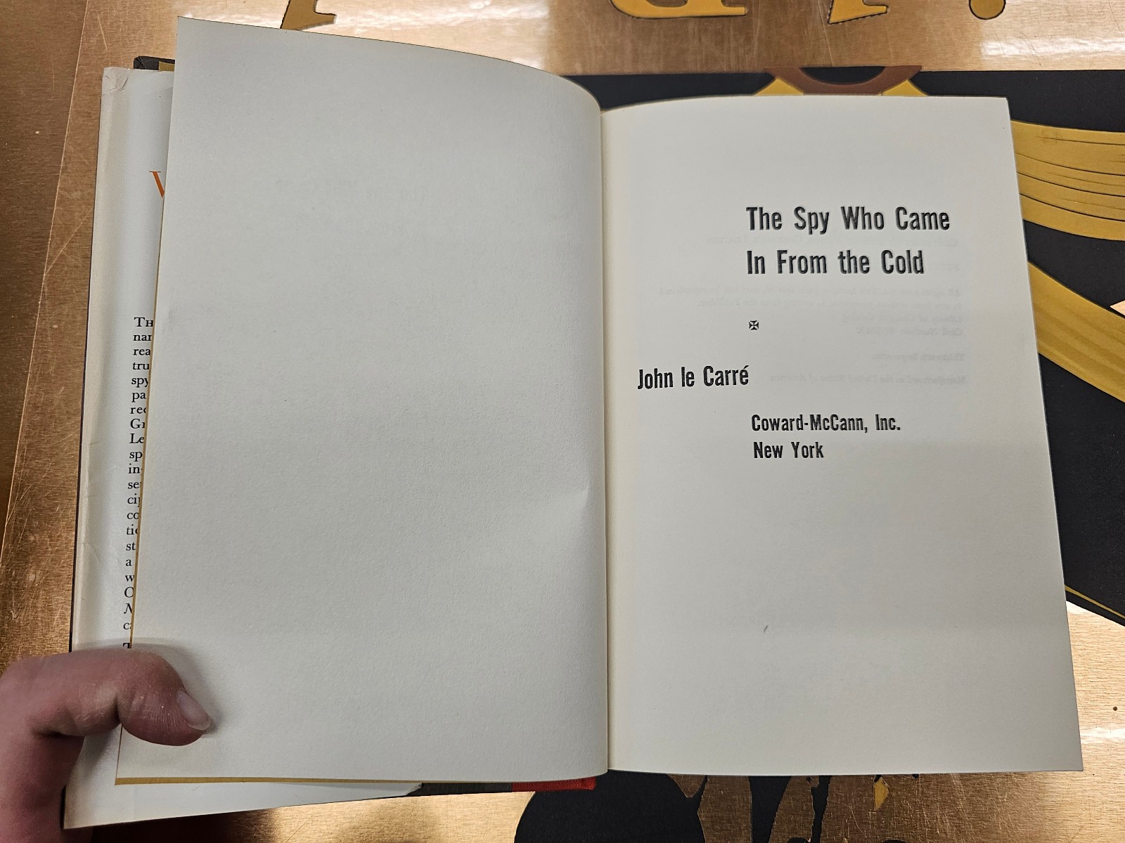 The Spy Who Came in From The Cold – John Le Carre – 1963 Book Club Edition HCDJ