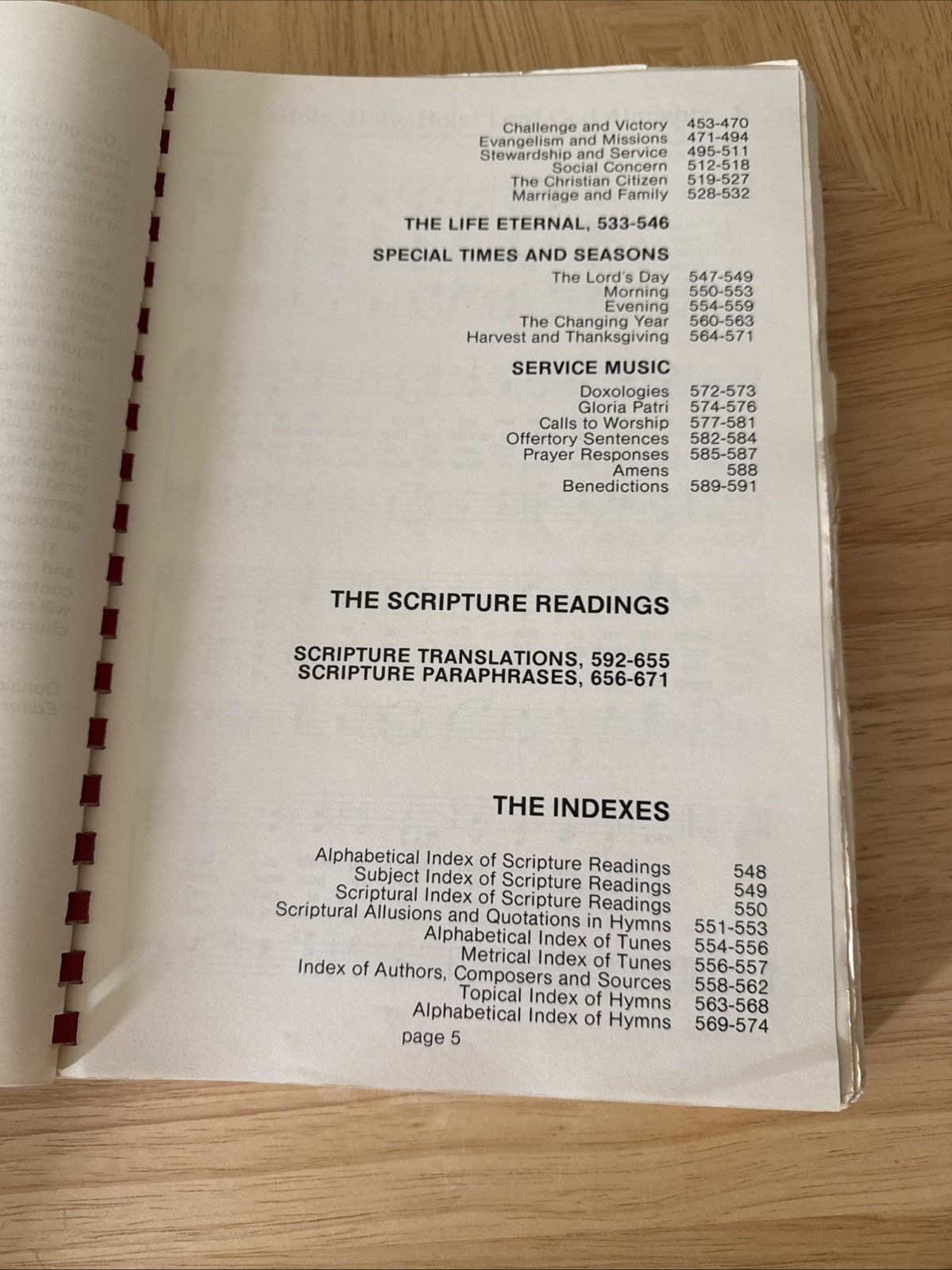 Hymns For The Living Church Hope Publishing 1974 Spiral Bound Paperback