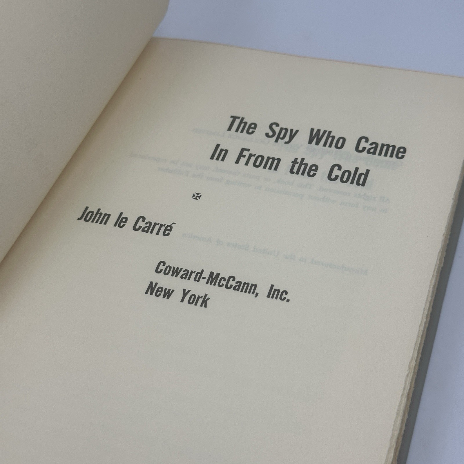 The Spy Who Came In From The Cold By John Le Carre 1963 HCDJ BOOK CLUB G/VG