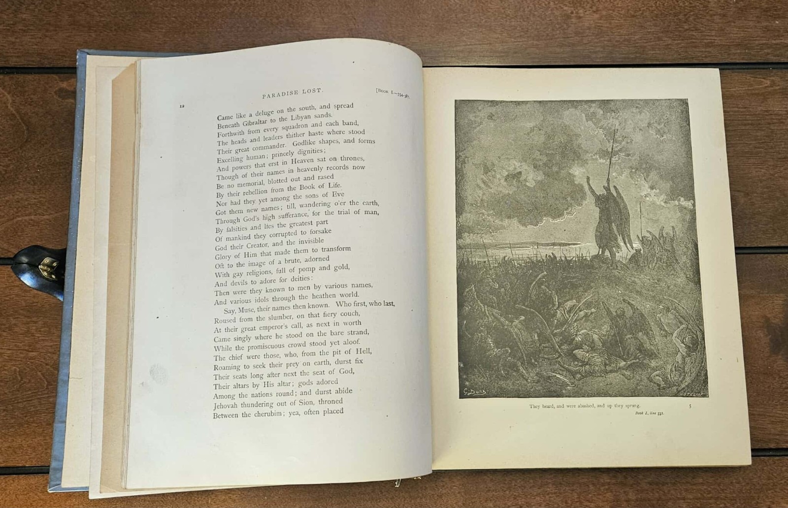 1880 John Milton’s Paradise Lost Illustrated by Gustave Doré Book Antique Rare