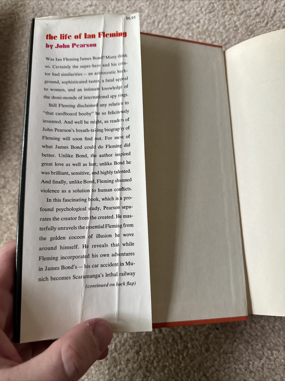 The Life of Ian Fleming, John Pearson, 1966 1st Edition Hardcover DJ McGraw-Hill