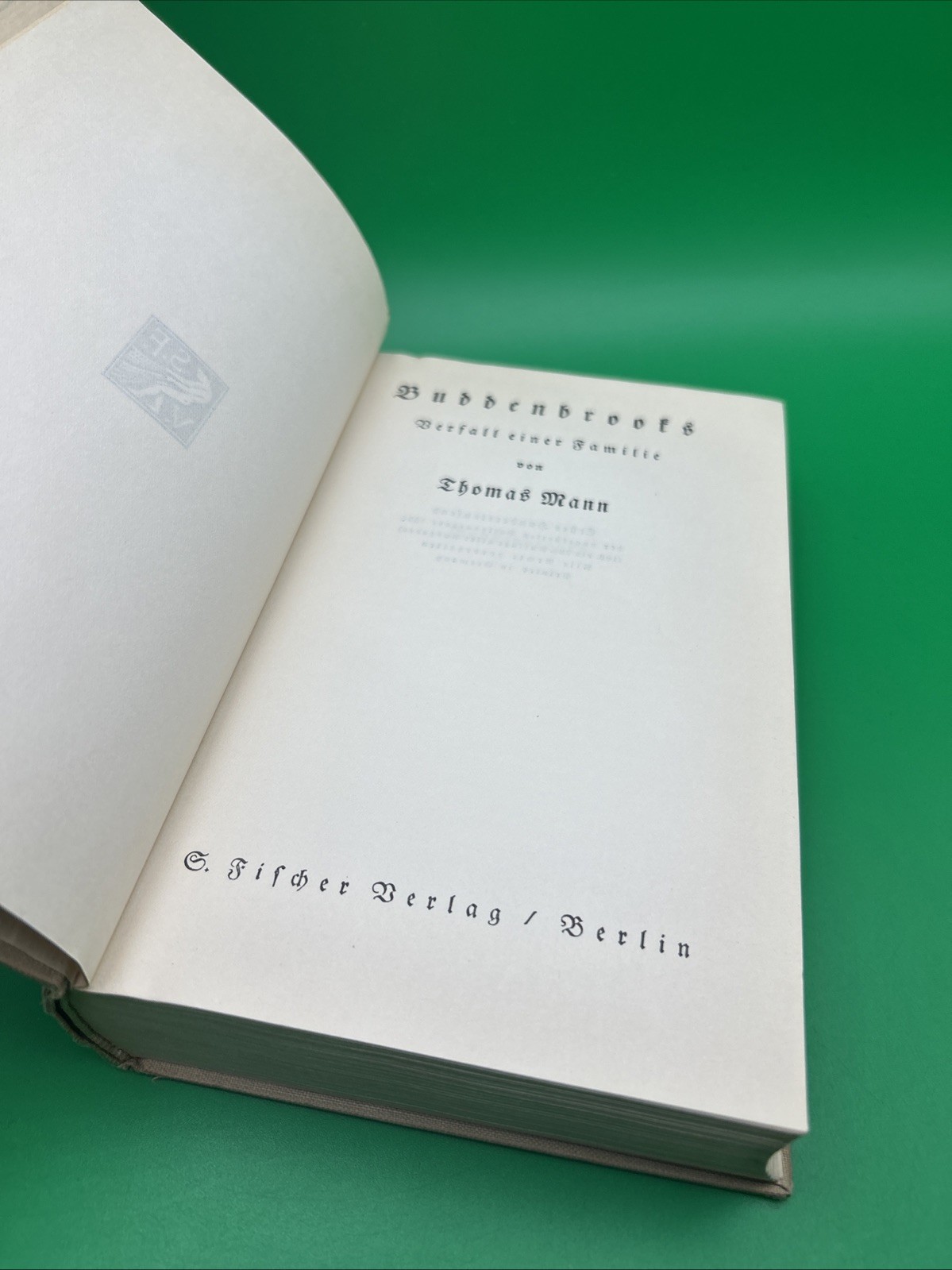 Buddenbrooks by Thomas Mann 1930 S. Fischer Verlag German Language Book