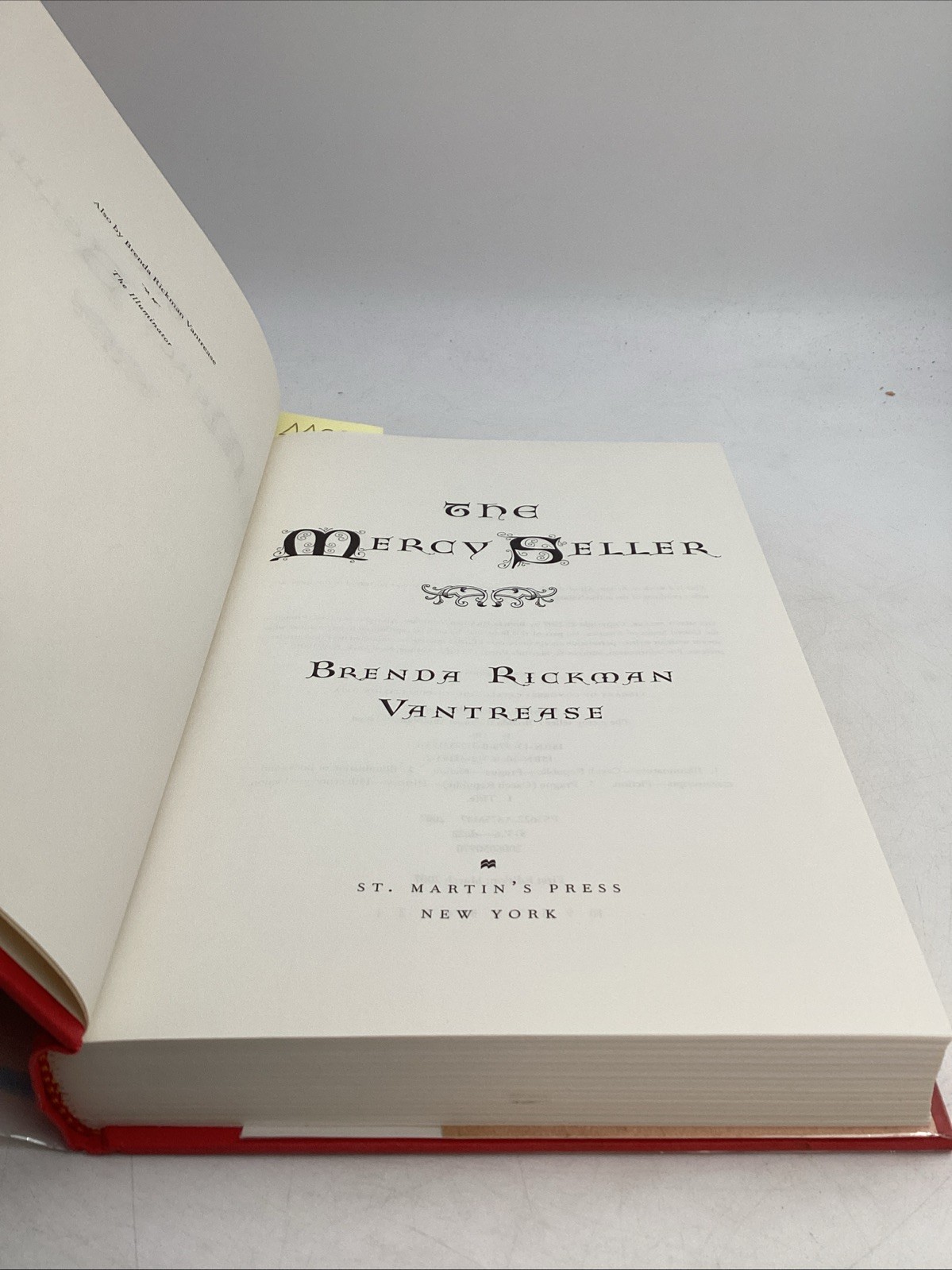 The Mercy Seller 1st Edition Brenda Rickman Vantrease St. Martin’s Press