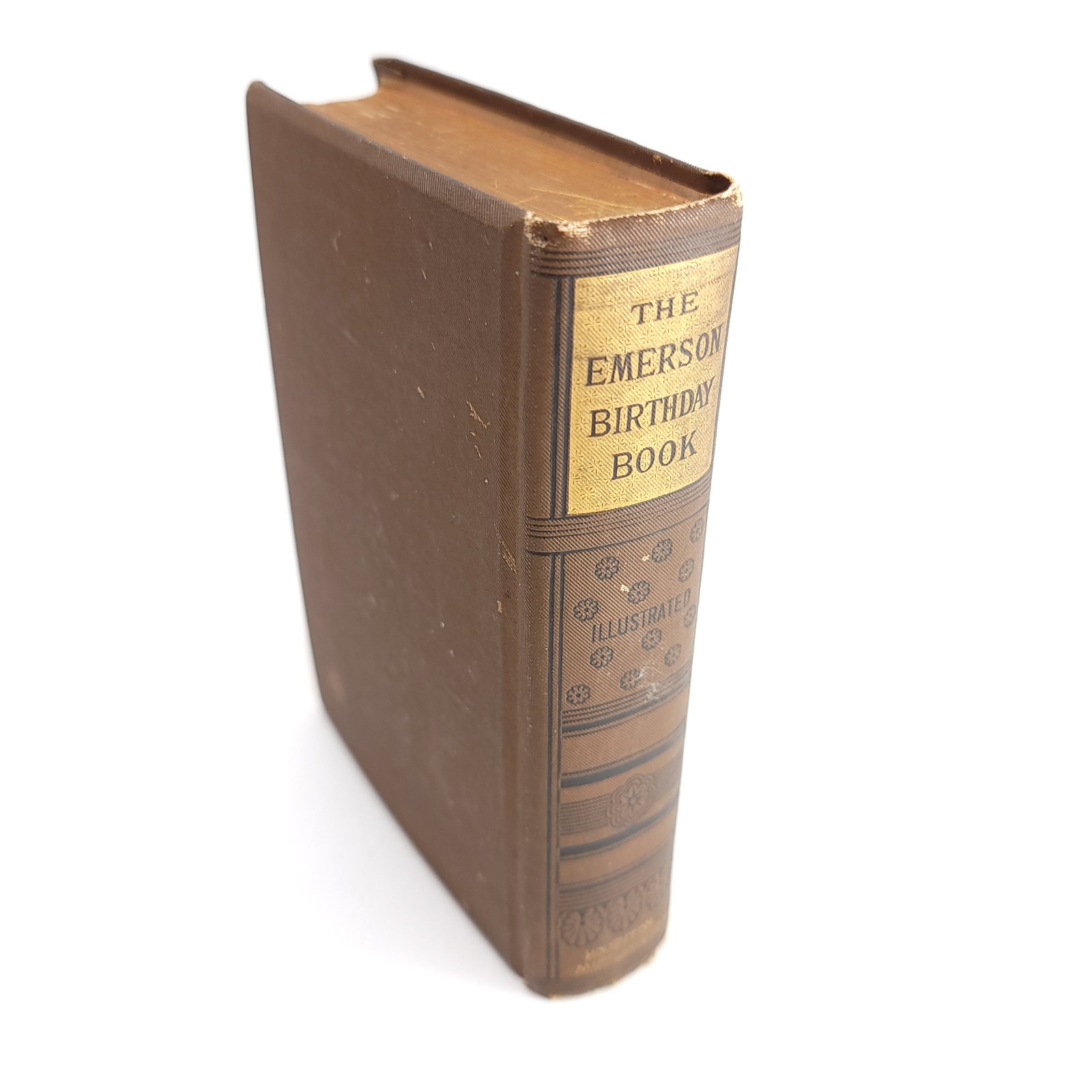 Antique The EMERSON BIRTHDAY BOOK Illustrated Used 1800s HC