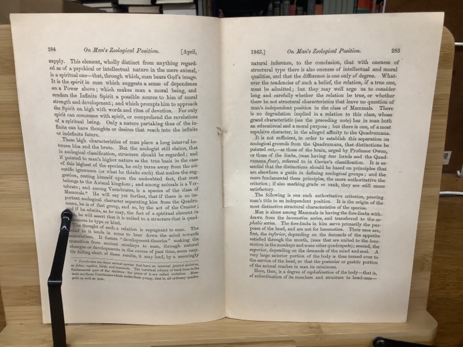 1863 On Man’s Zoological Position James D. Dana New Englander Magazine Article