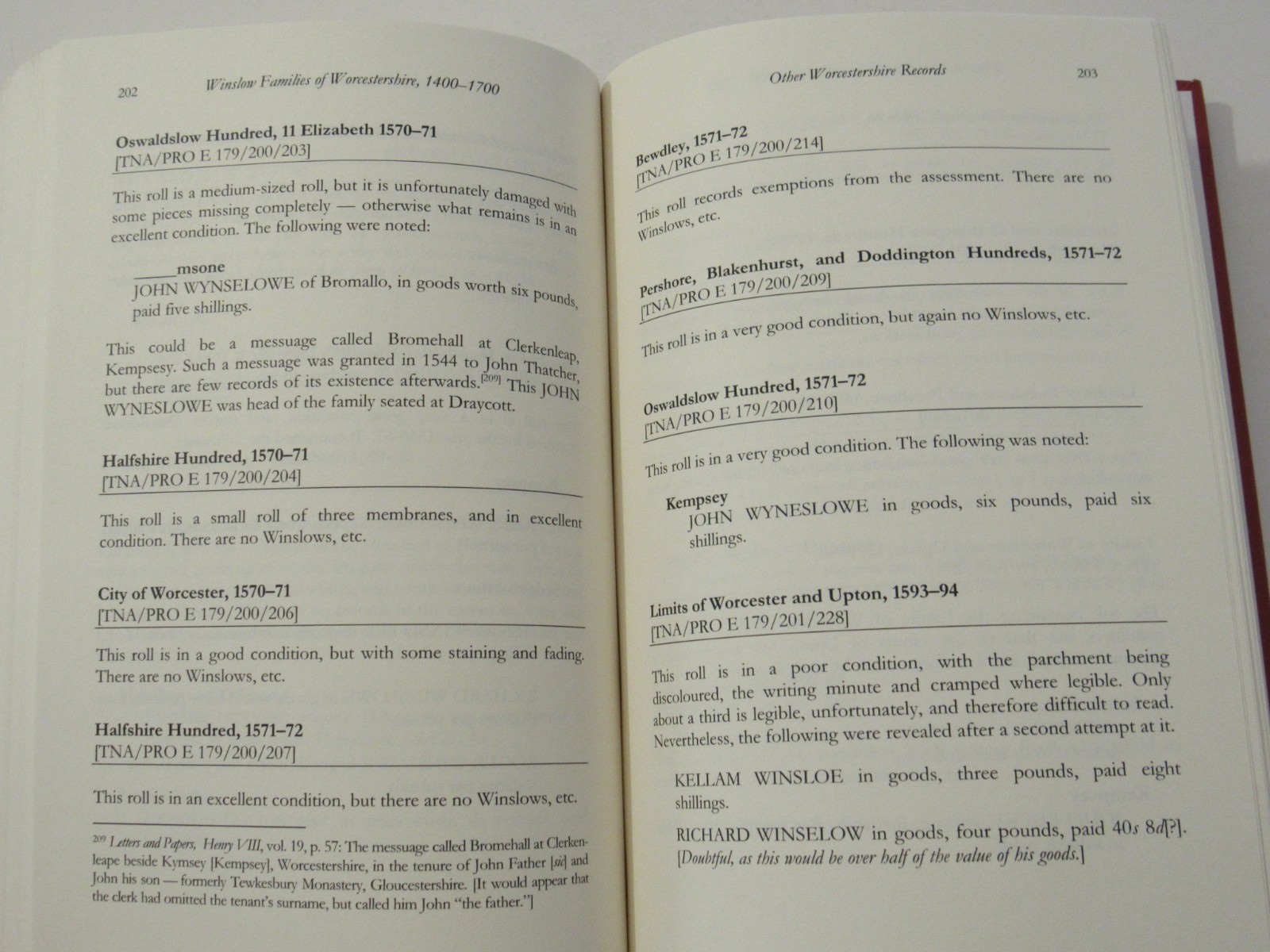 2009 The Winslow Families of Worcestershire 1400-1700 by Brandon Fradd