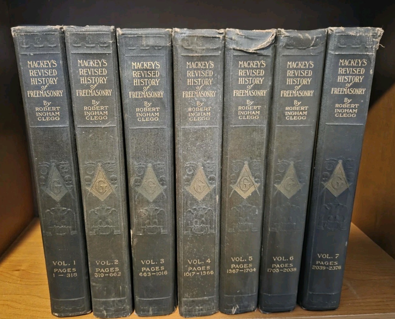 Mackey’s Revised History of Freemasonry 7 Volume Set, Robert Clegg 1921 HC