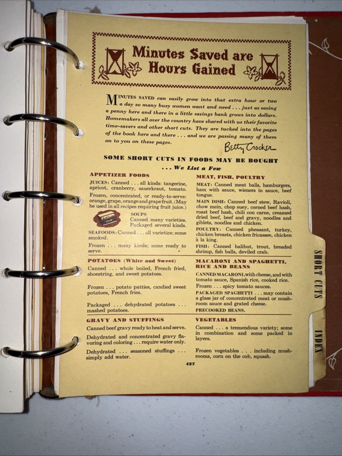 Vintage 1950 Betty Crocker Picture Cook Book 5-Ring Binder First Edition As-Is
