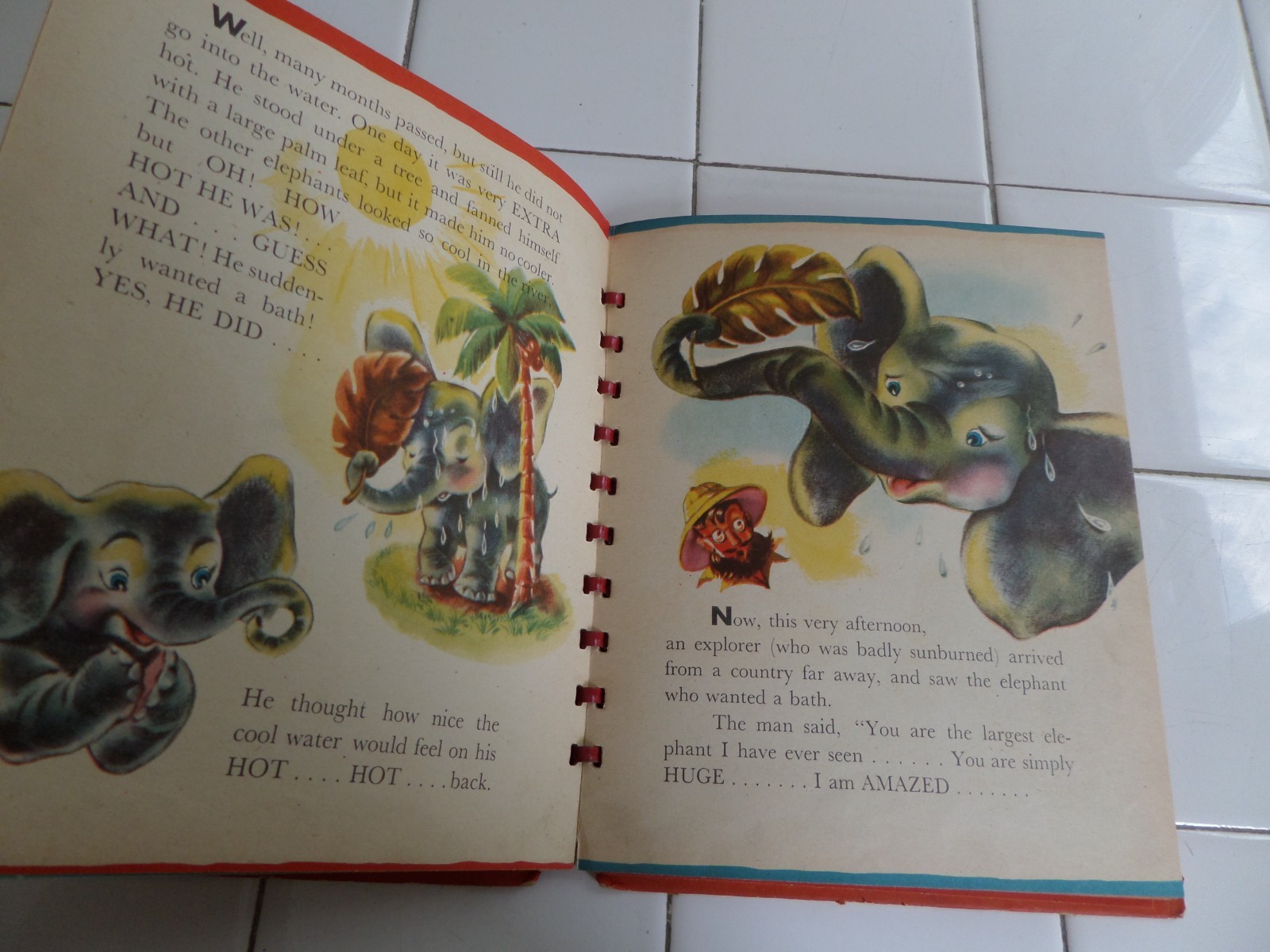 The Elephants Dilemma, A Bonnie Book,1946(VINTAGE Spiral Book)