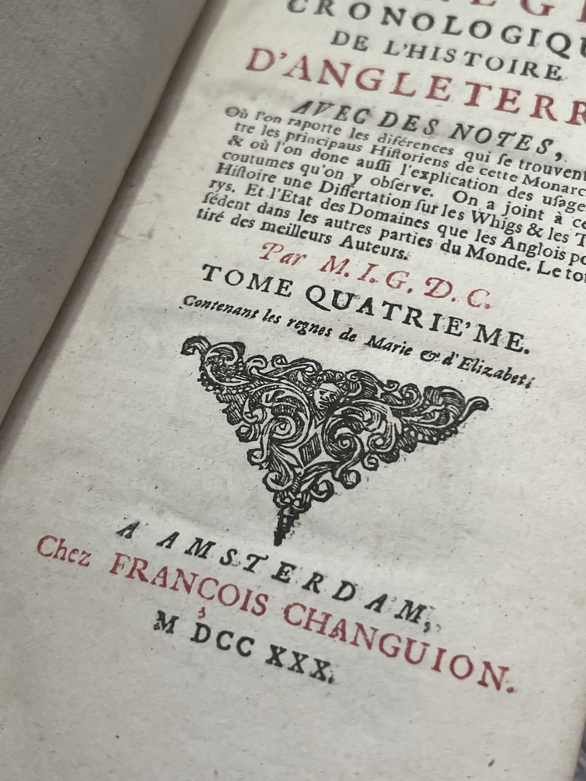 *ONE* 18th Century 1700s Antique French Leather Bound Book
