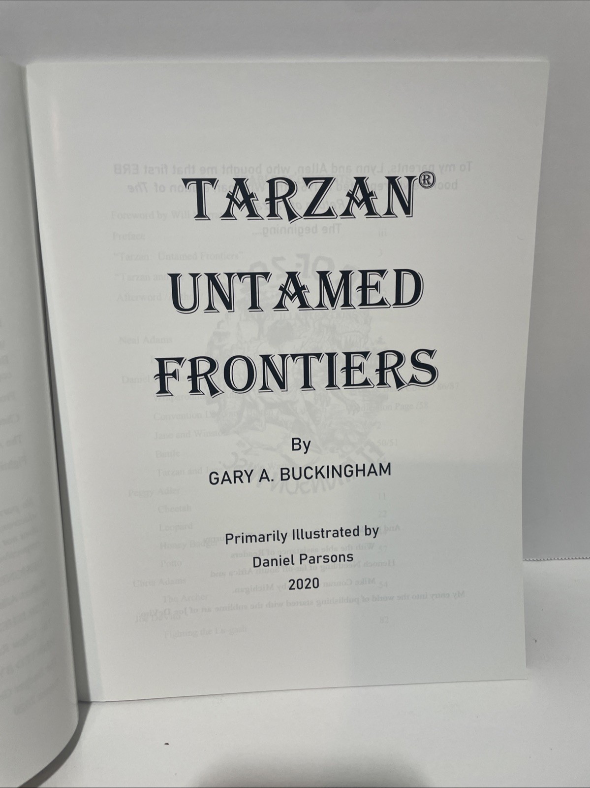 Tarzan Untamed Frontiers Signed Gary A Buckingham Daniel Parsons 2020
