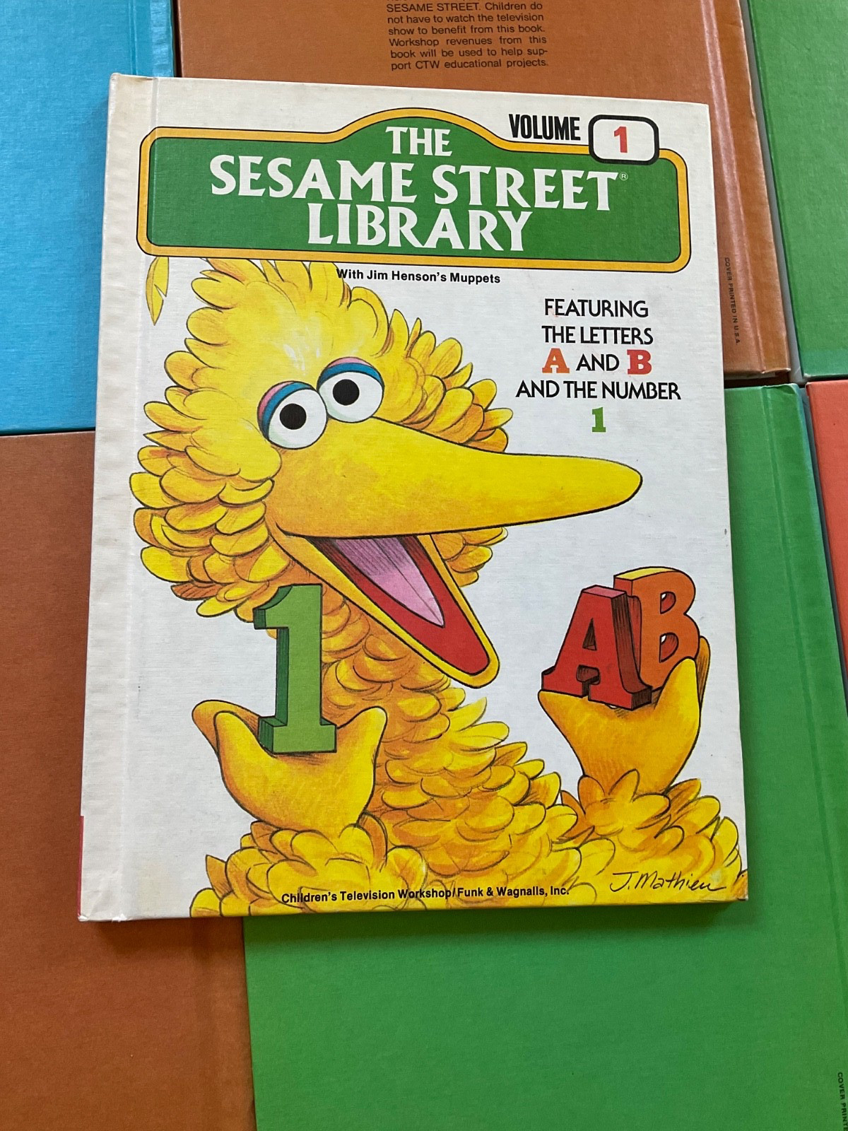 vintage complete set 1-15 SESAME STREET LIBRARY Books Funk Wagnalls FREE SHPG