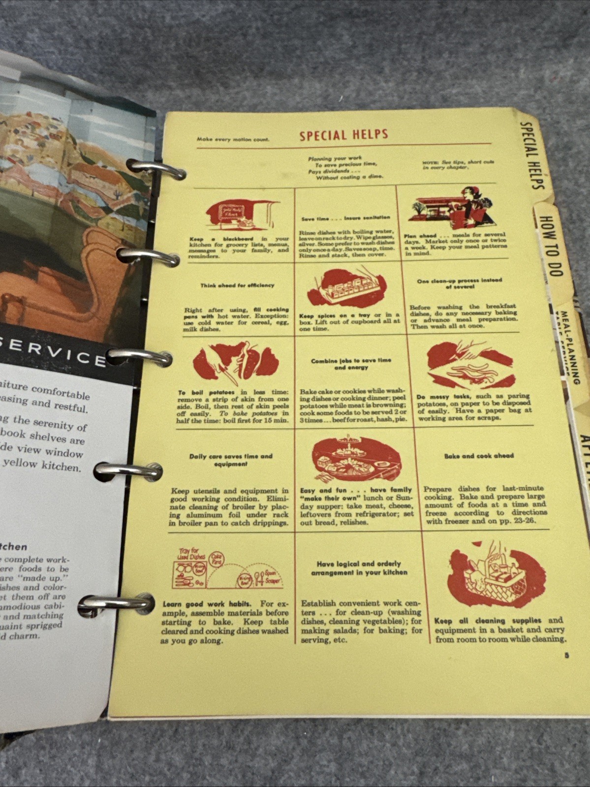 Vintage 1956 Betty Crocker’s Picture Cook Book Revised & Enlarged 5 Ring Binder