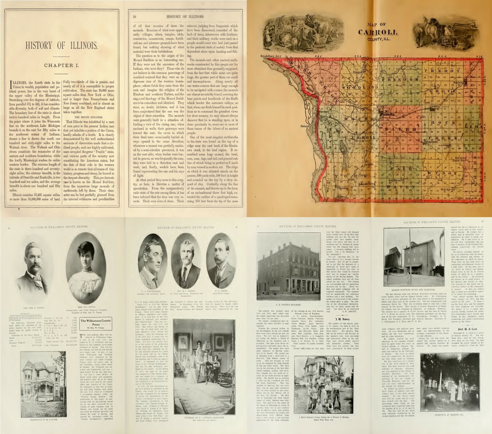 Illinois History Genealogy Ancestry Family Records V.2 – 112 Old Books on DVD