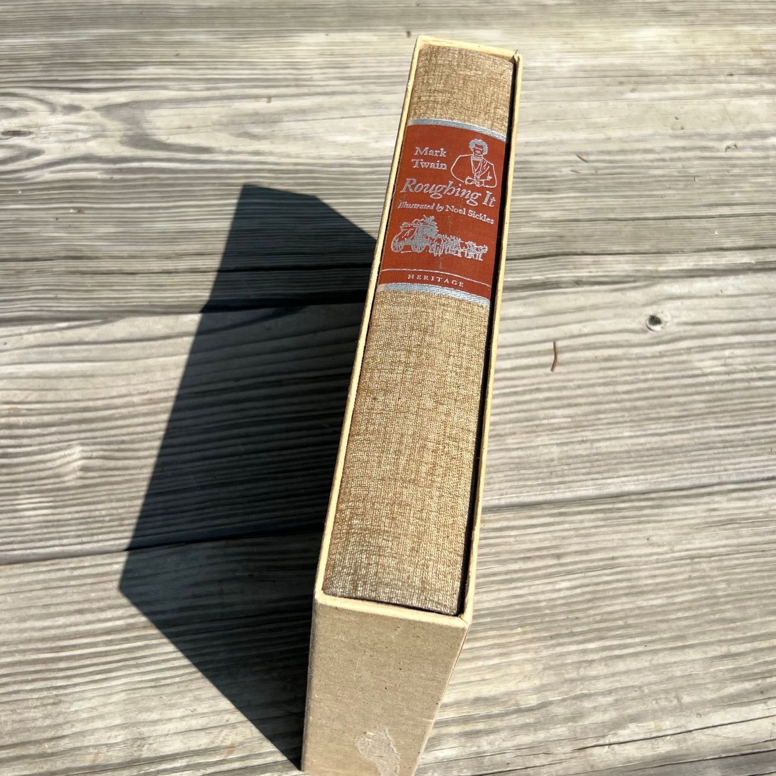 Roughing It, Mark Twain, Illustrated by Noel Sickles, Heritage, 1972, Slip Case