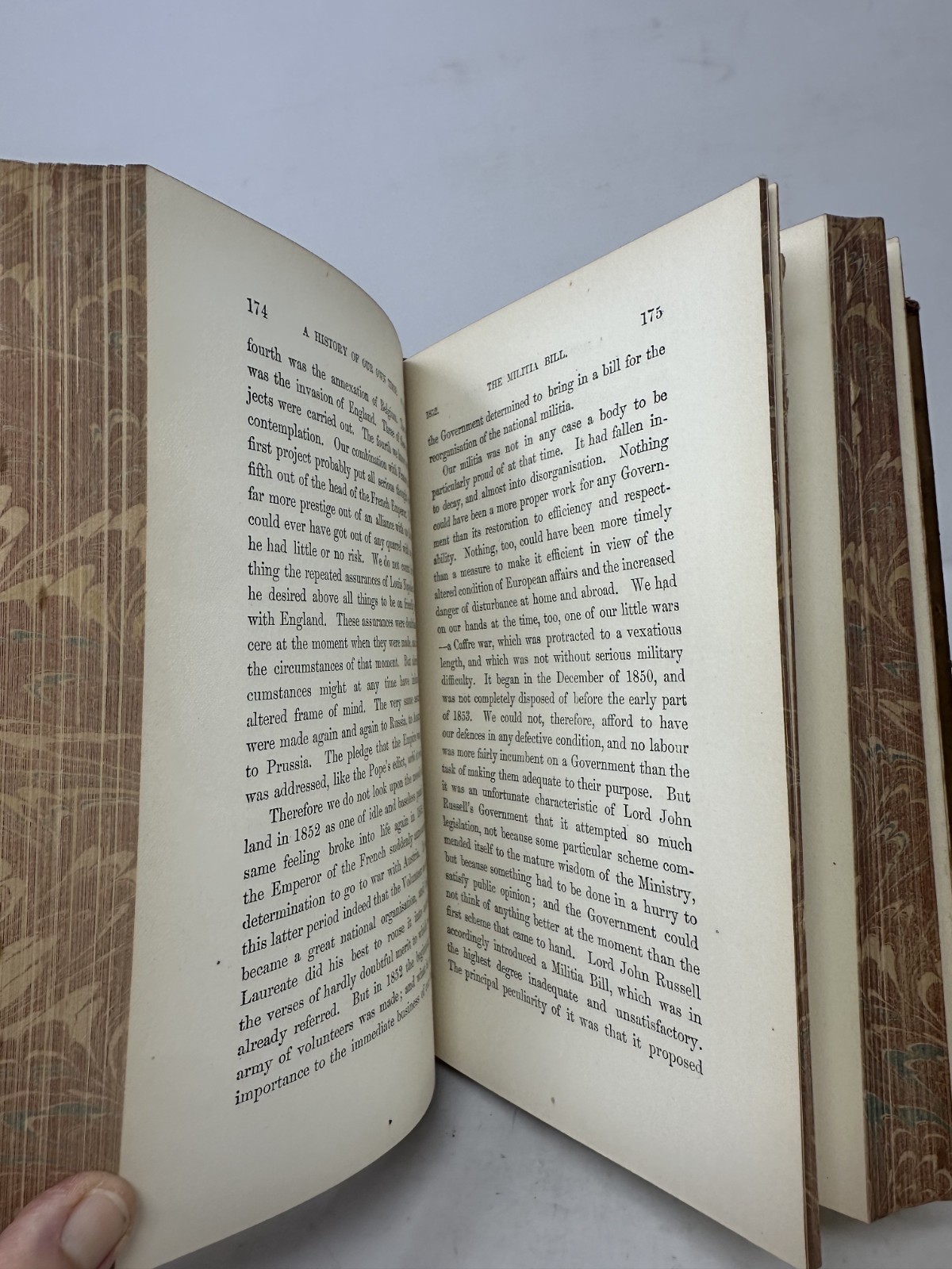 Antiquarian 1880 A HISTORY OF OUR TIMES 4-Vol Fine Calf Leather Binding Gilt