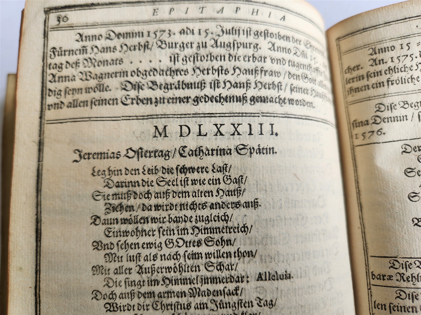 1624 FUNERAL INSCRIPTIONS – EPITAPHS in AUGSBURG GERMANY antique VELLUM BINDING