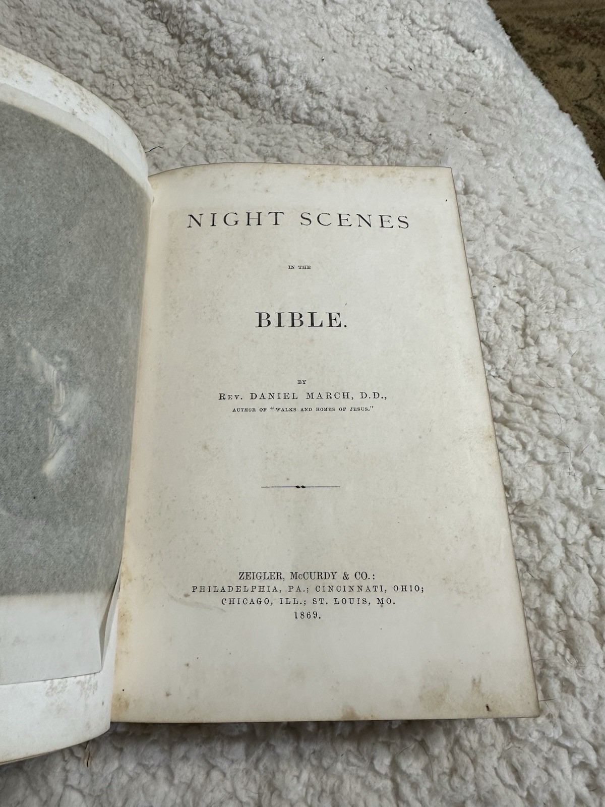 Night Scenes In The Bible 1869 Antique Religious Art Leather Bound Gold Gilded