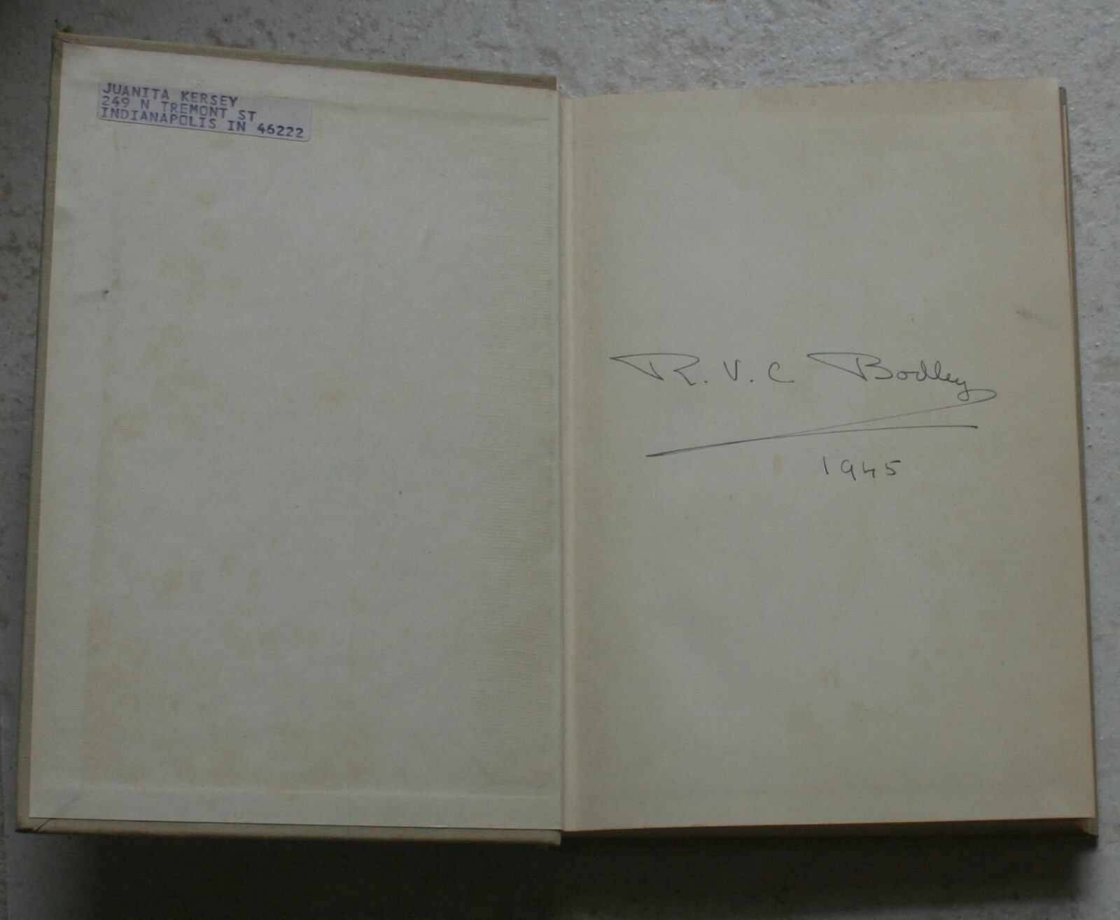 WIND IN THE SAHARA by RVC Bodley HC signed 1945 Creative Age Press