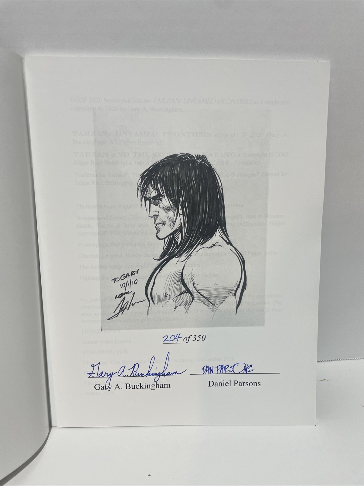 Tarzan Untamed Frontiers Signed Gary A Buckingham Daniel Parsons 2020