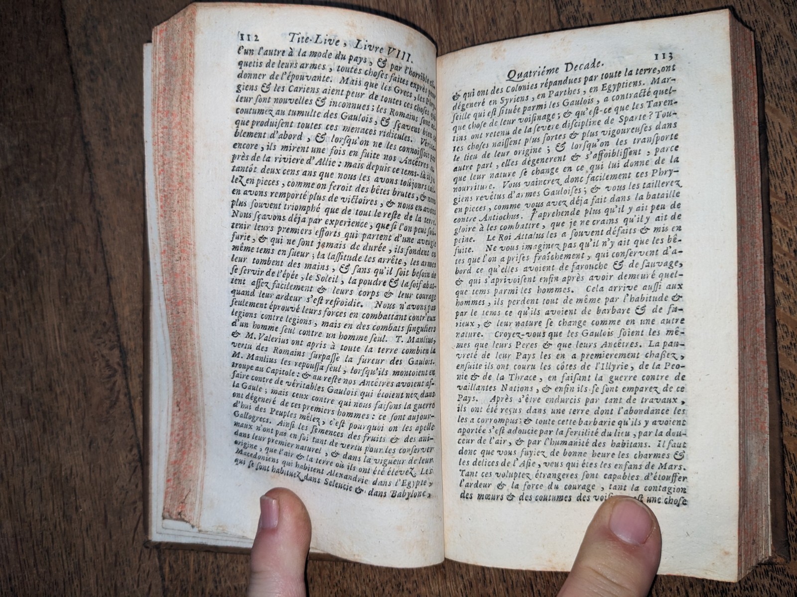 antique book – Du Ryer – Les décades de Tite-Live T 7 – 1722
