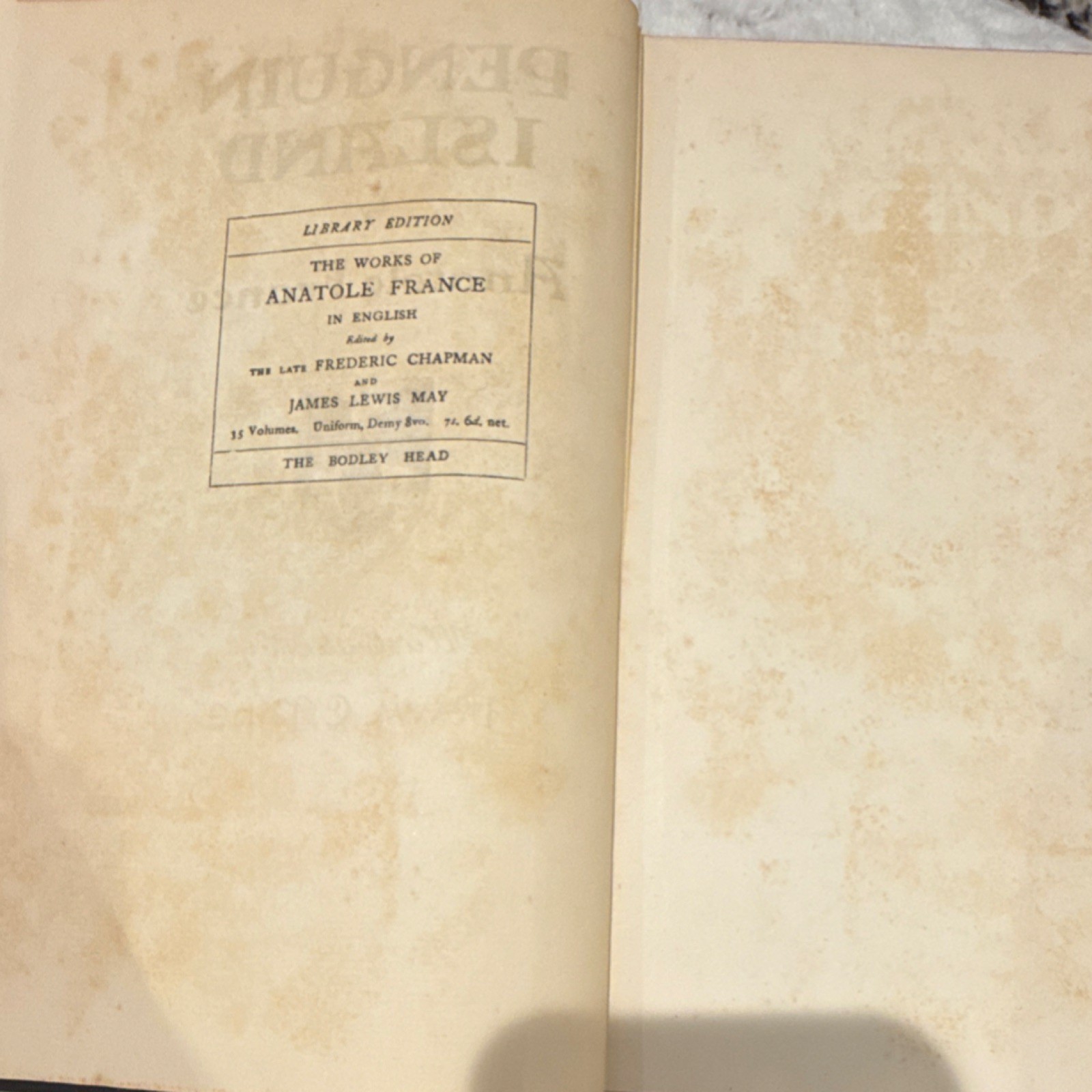 Anatole France Penguin Island Illustrated Hardcover Dodd Mead Frank C. Papé