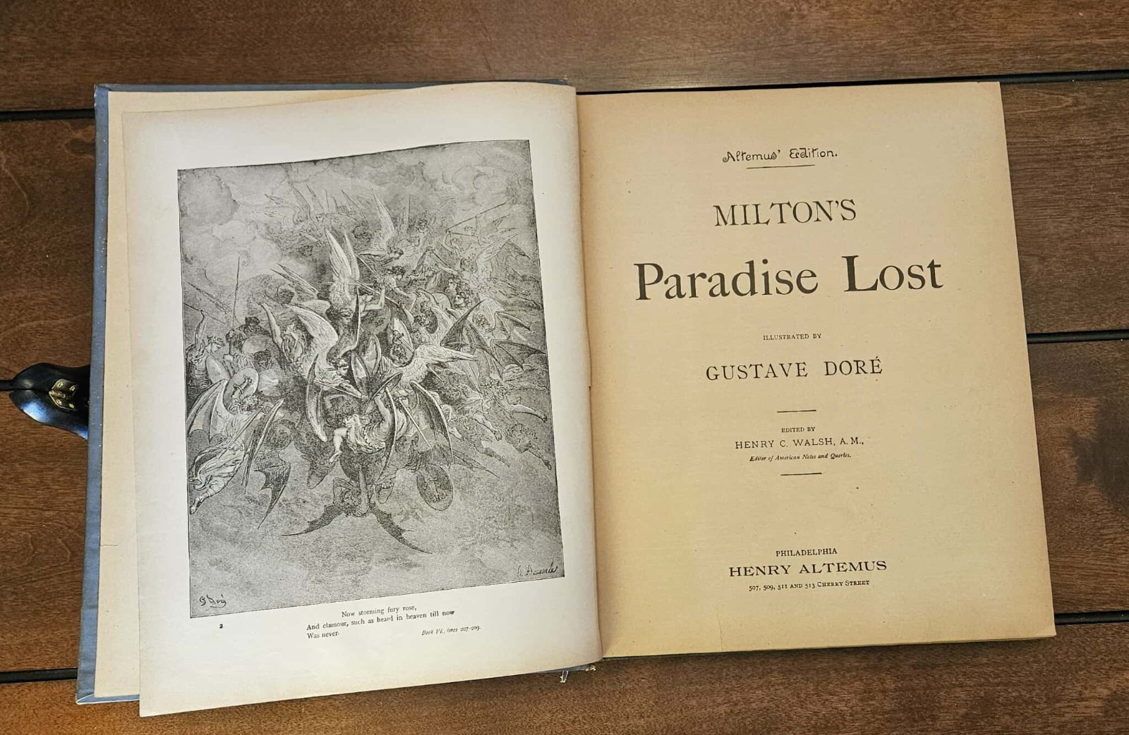1880 John Milton’s Paradise Lost Illustrated by Gustave Doré Book Antique Rare