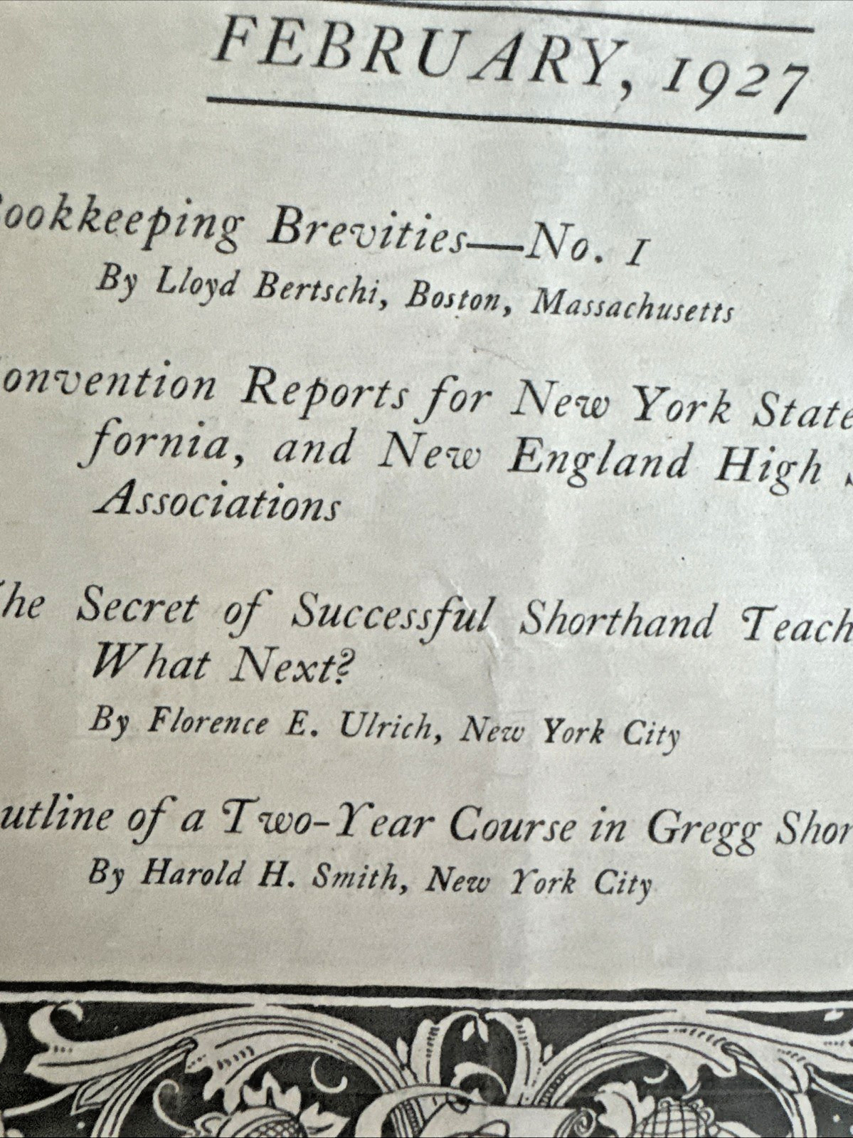 1927 The American Shorthand Teacher Subjects Typing Gregg Speed Tests