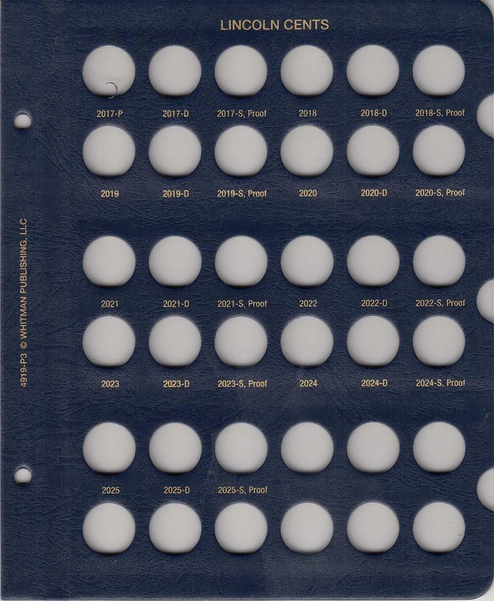 Lincoln Cents Coin Album 1996-Date Folder By Whitman 2235 New Free Page Shipping