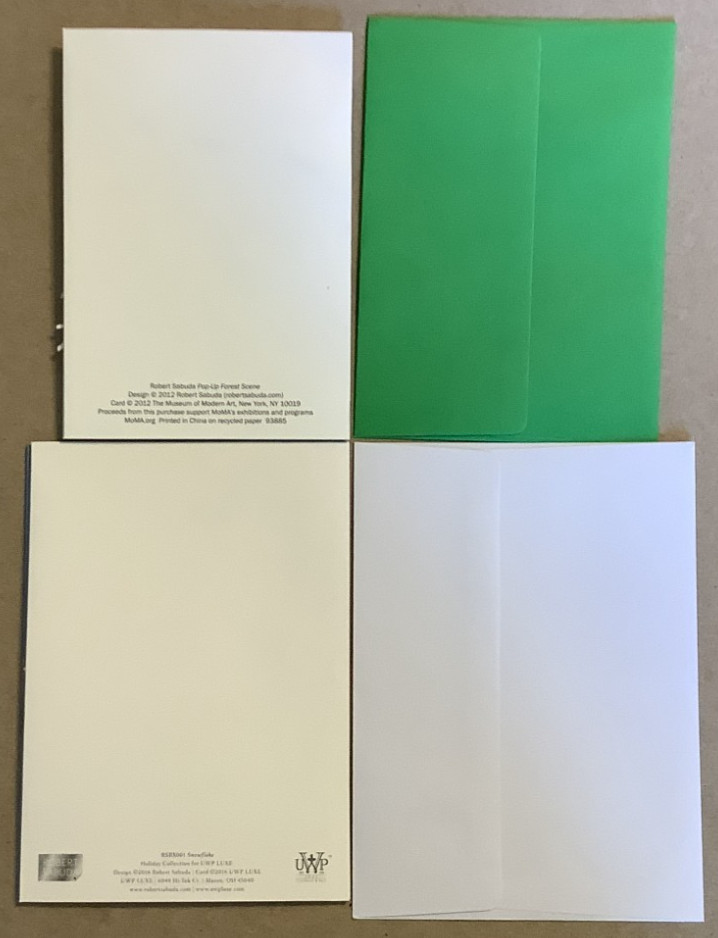 2 New 2012-16 Pop Up Christmas Cards by Robert Sabuda