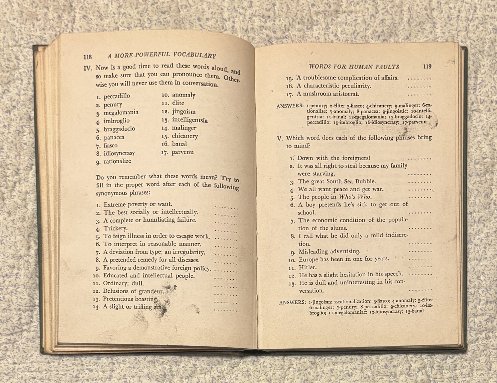 1952- “30 Days To A More Powerful Vocabulary” By: Wilfred Funk