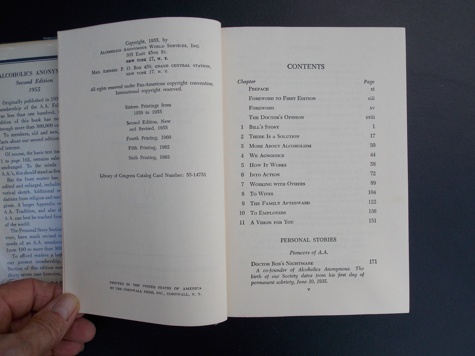 Alcoholics Anonymous 2nd Edition, 6th Printing 1963