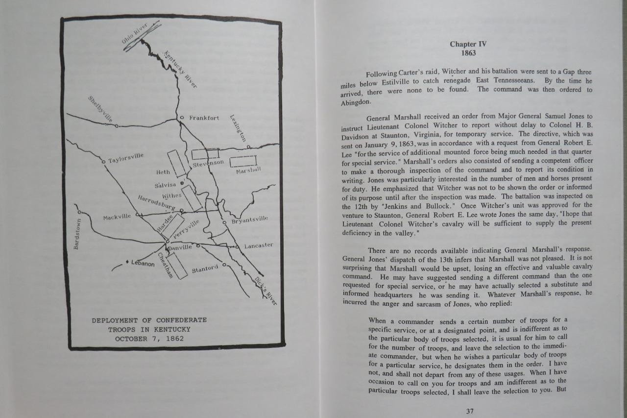 34th BATTALION VIRGINIA CAVALRY – VIRGINIA REGIMENTAL HISTORIES SERIES – NEW