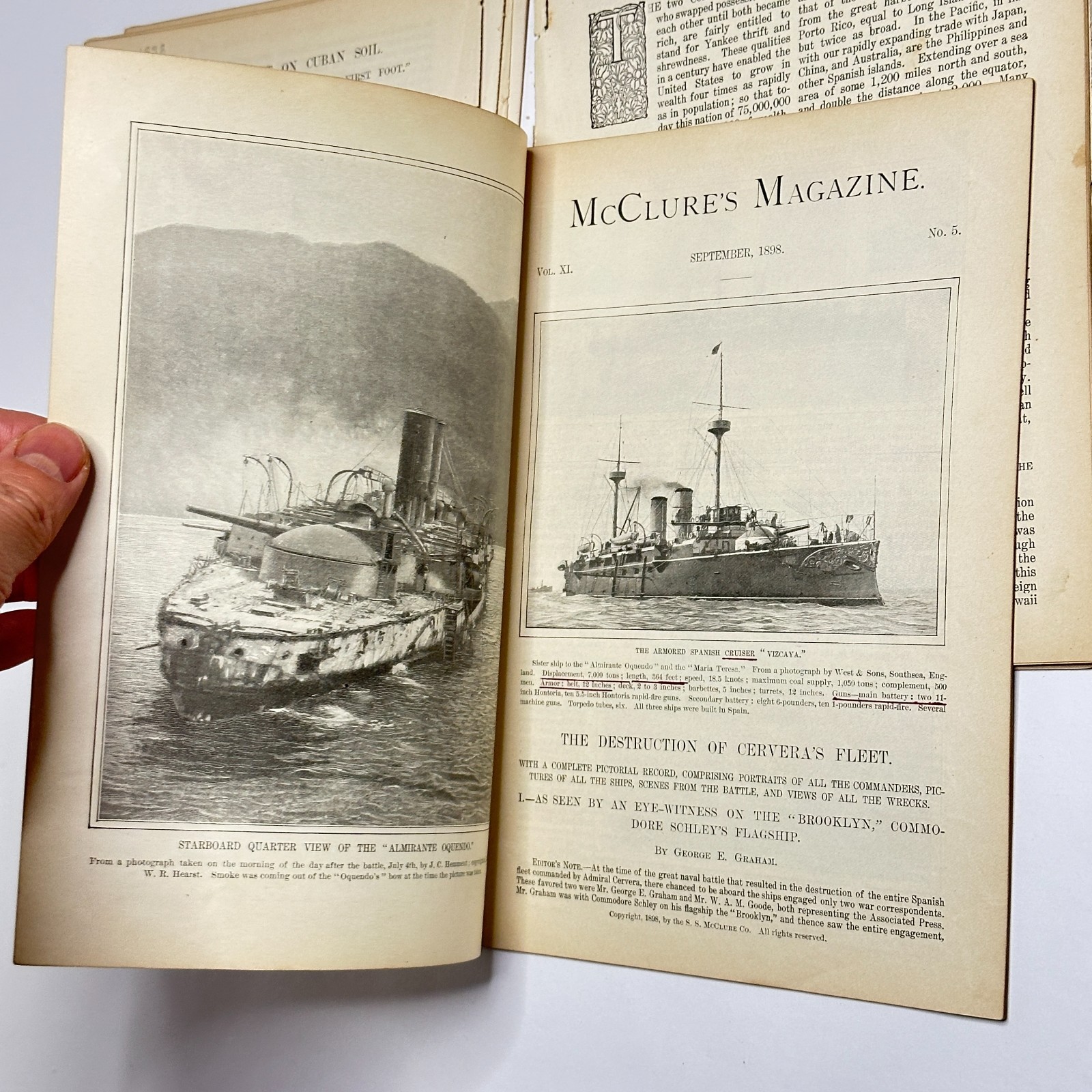 1898 McClure’s Magazine Spanish-American War Disbound Articles (Lot of 14)