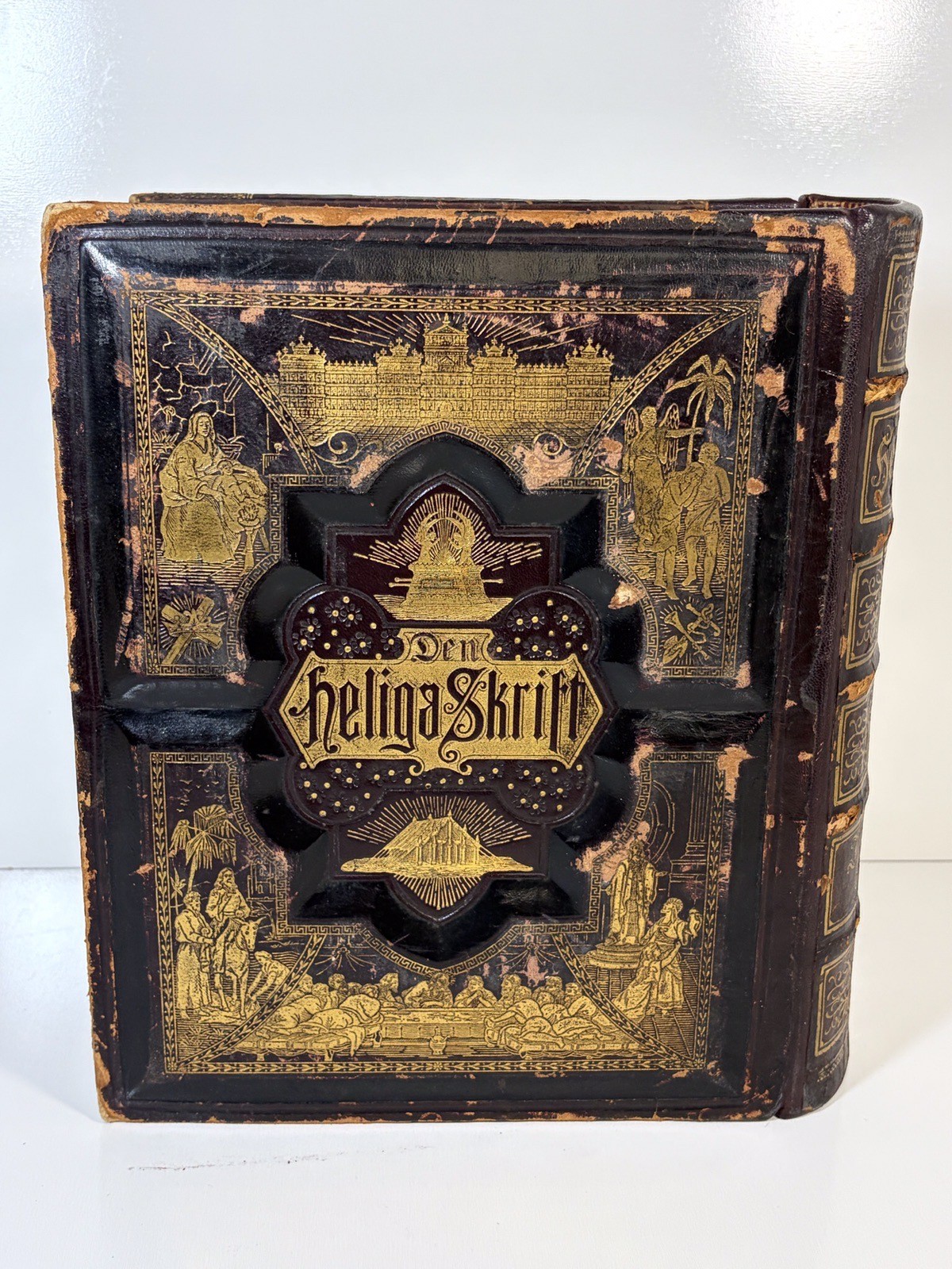 Antique 1889 Swedish Bible Den Heliga Skrift by Melin & Doré Illus Vansant