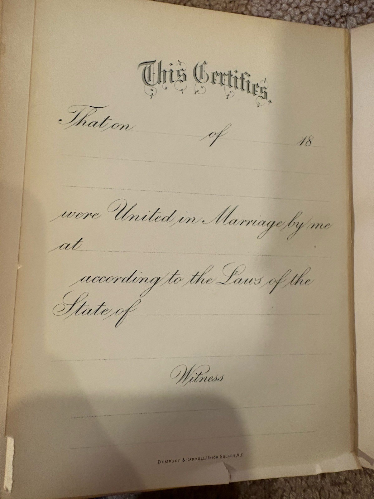 Antique 1880 Wedding Etiquette and Usages of Polite Society Dempsey & Carroll NY