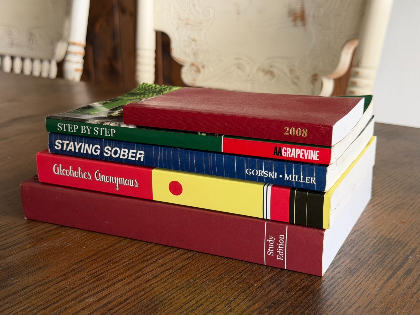 Lot of 5 Alcoholics Anonymous AA Recovery Books Big Book Study Sober Step