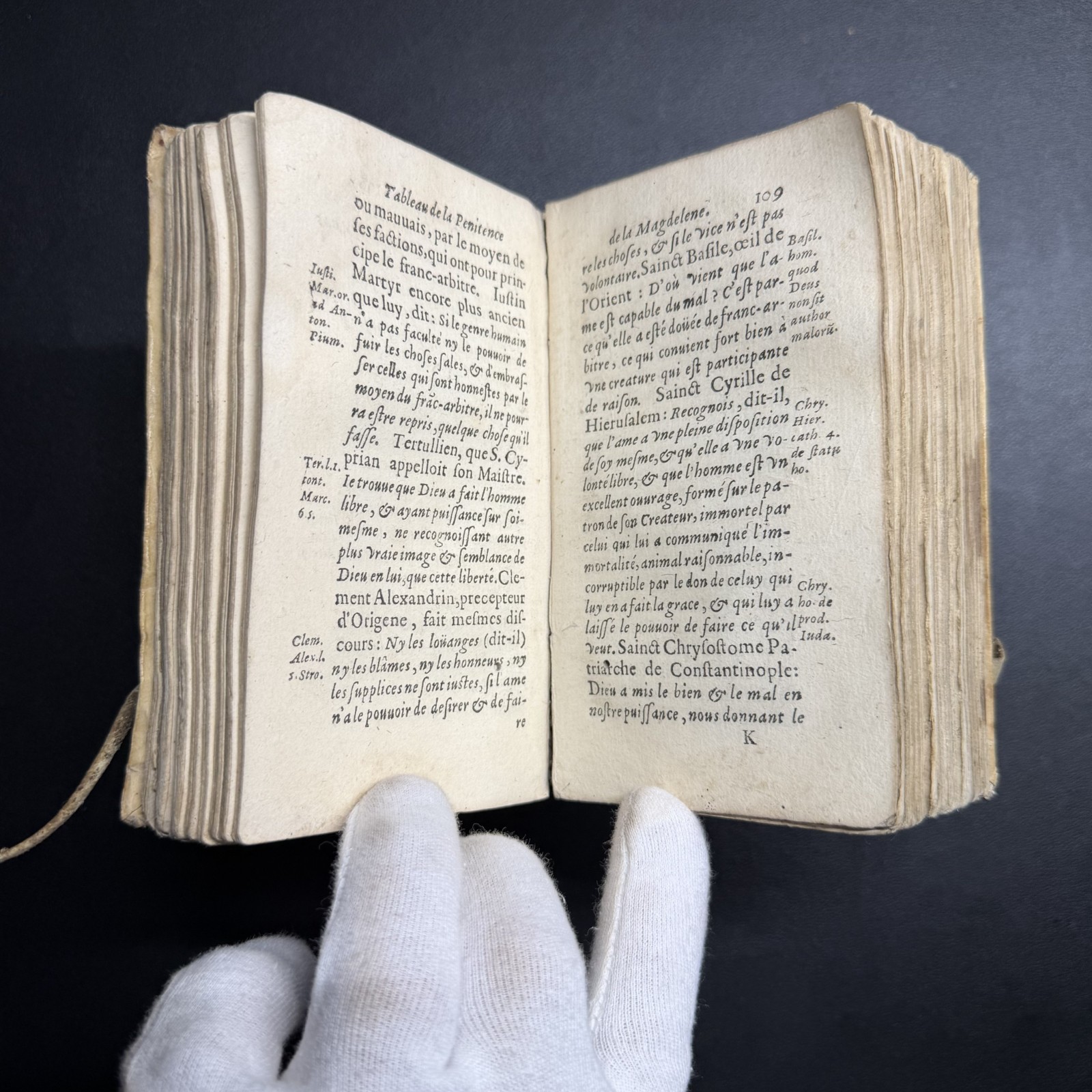 ✝️ 1625 Coeffeteau Magdeleine Penitence French Devotional Vellum Ex-Libris