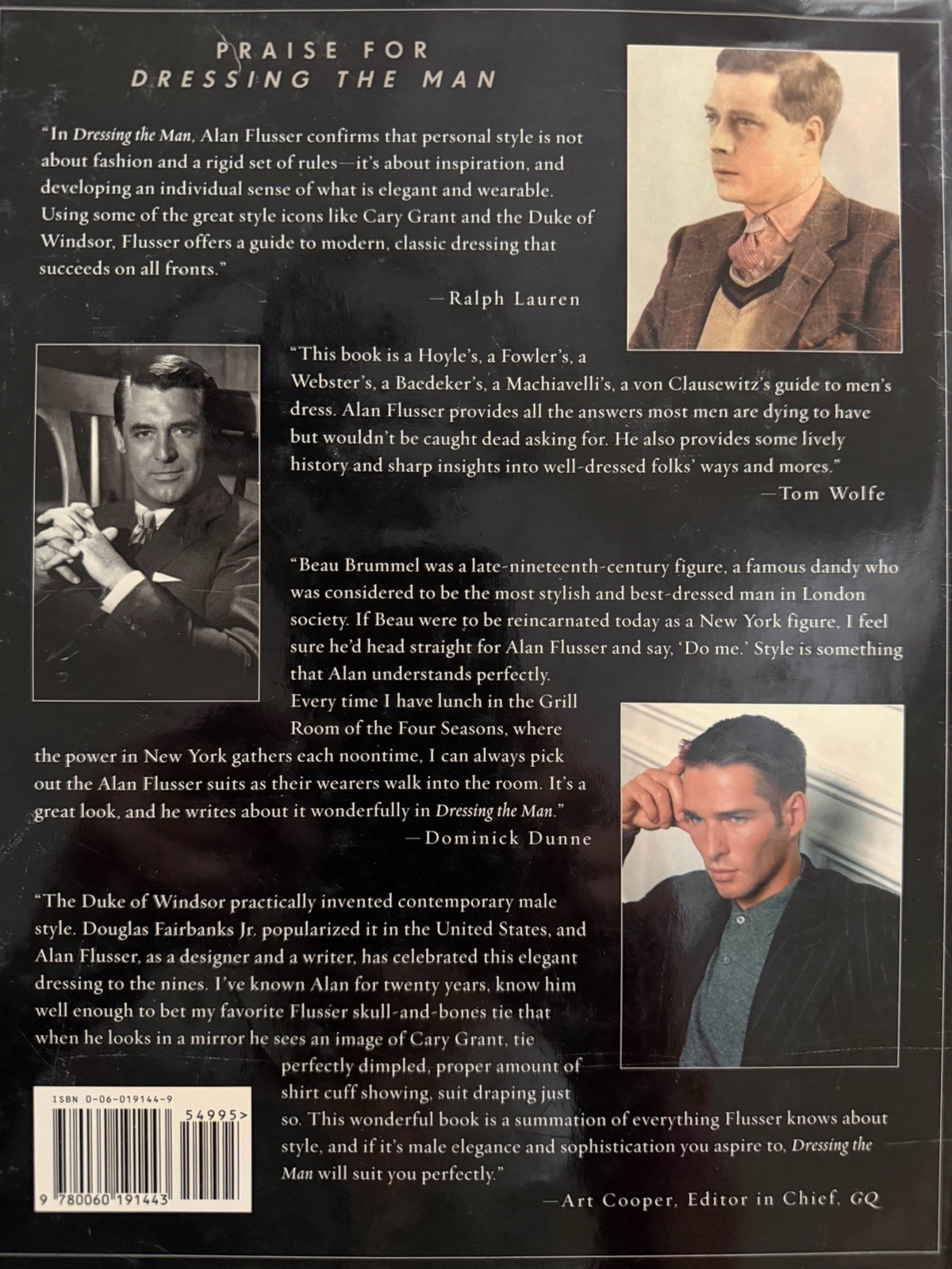 Dressing the Man Alan Flusser First Edition Hardcover w Dust Jacket 2002