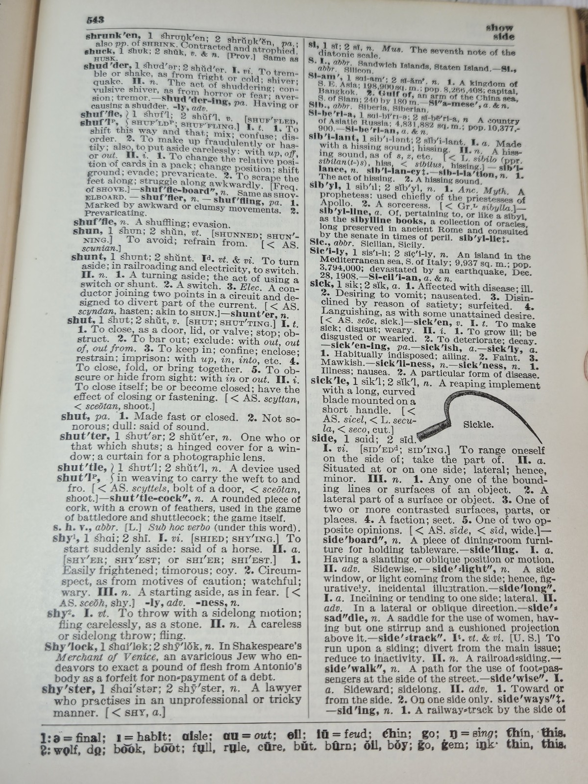 1925 Funk & Wagnalls Comprehensive Standard Dictionary Thumb Indexed Illustrated