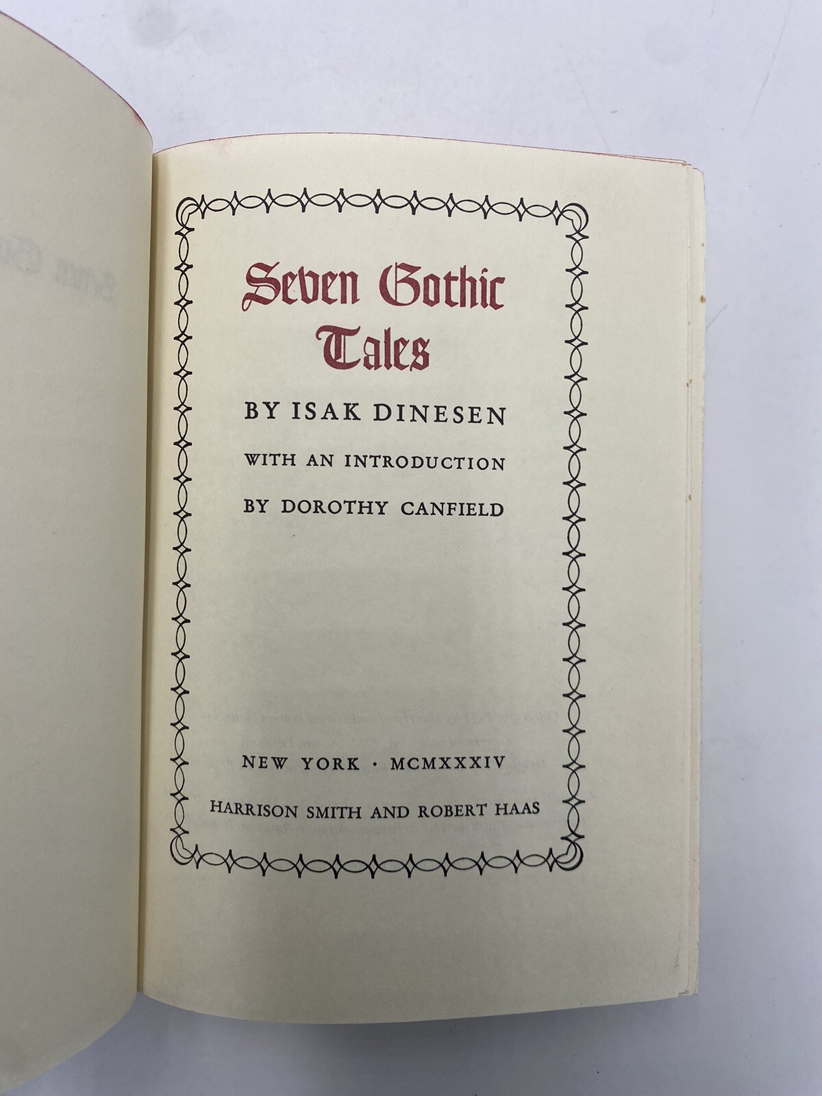 Seven Gothic Tales by Isak Dinesen 1961 Hardcover with Dust Jacket