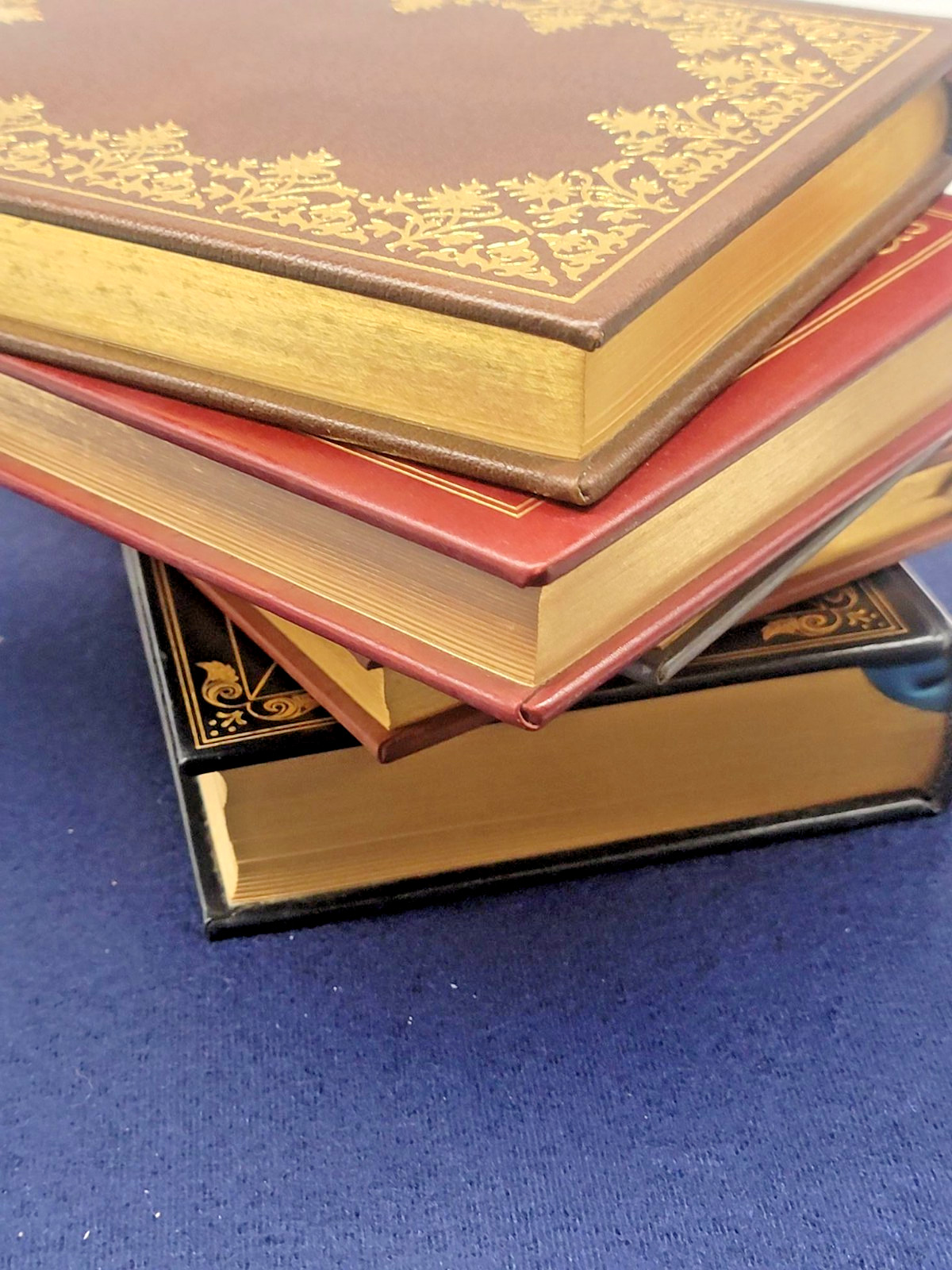 Lot of 5 Franklin Library Leather Classic Books Moby Dick Scarlet Letter Gatsby