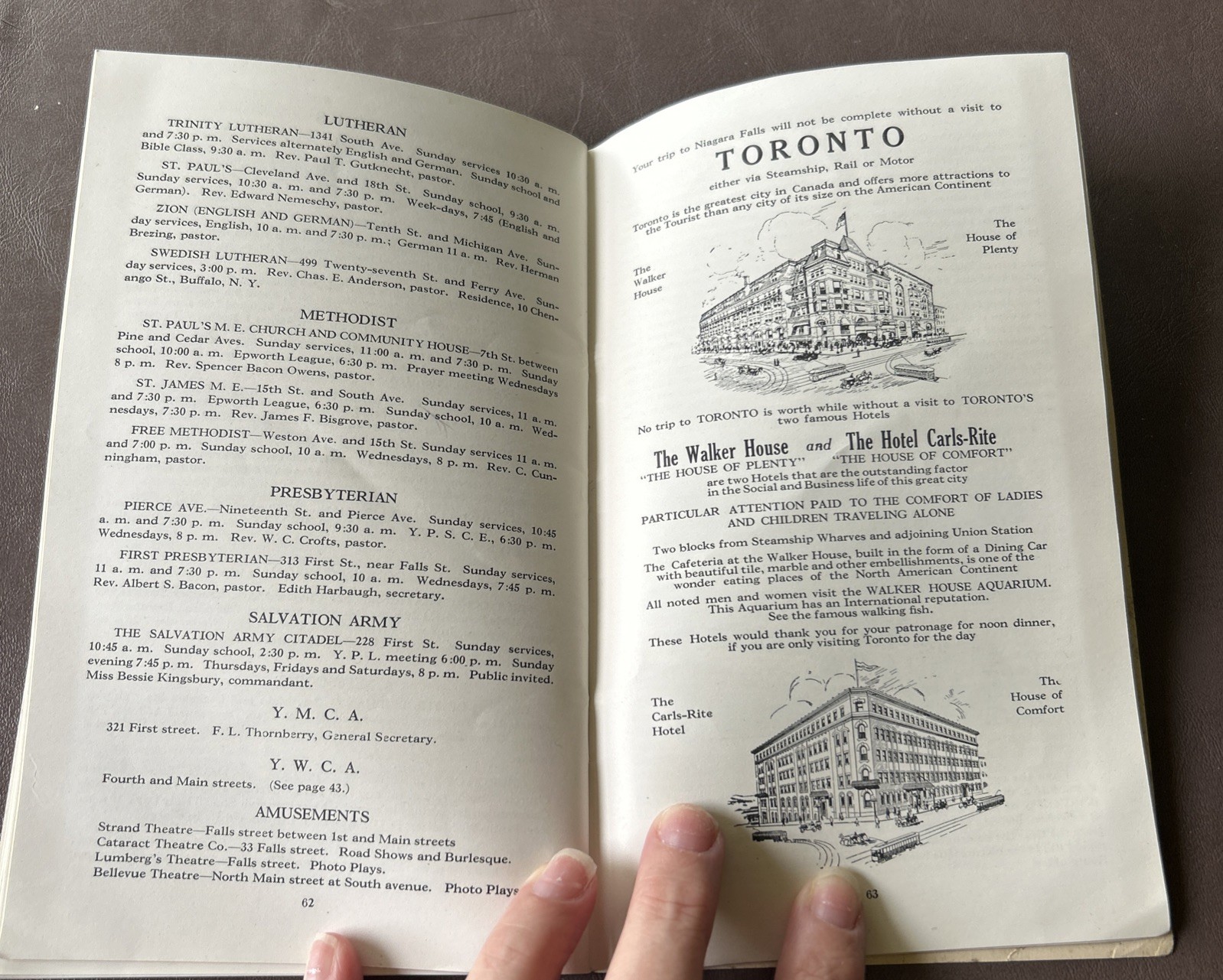 Antique 1924 The New Guide And Key To Niagara Falls Travel Guide And Pictures