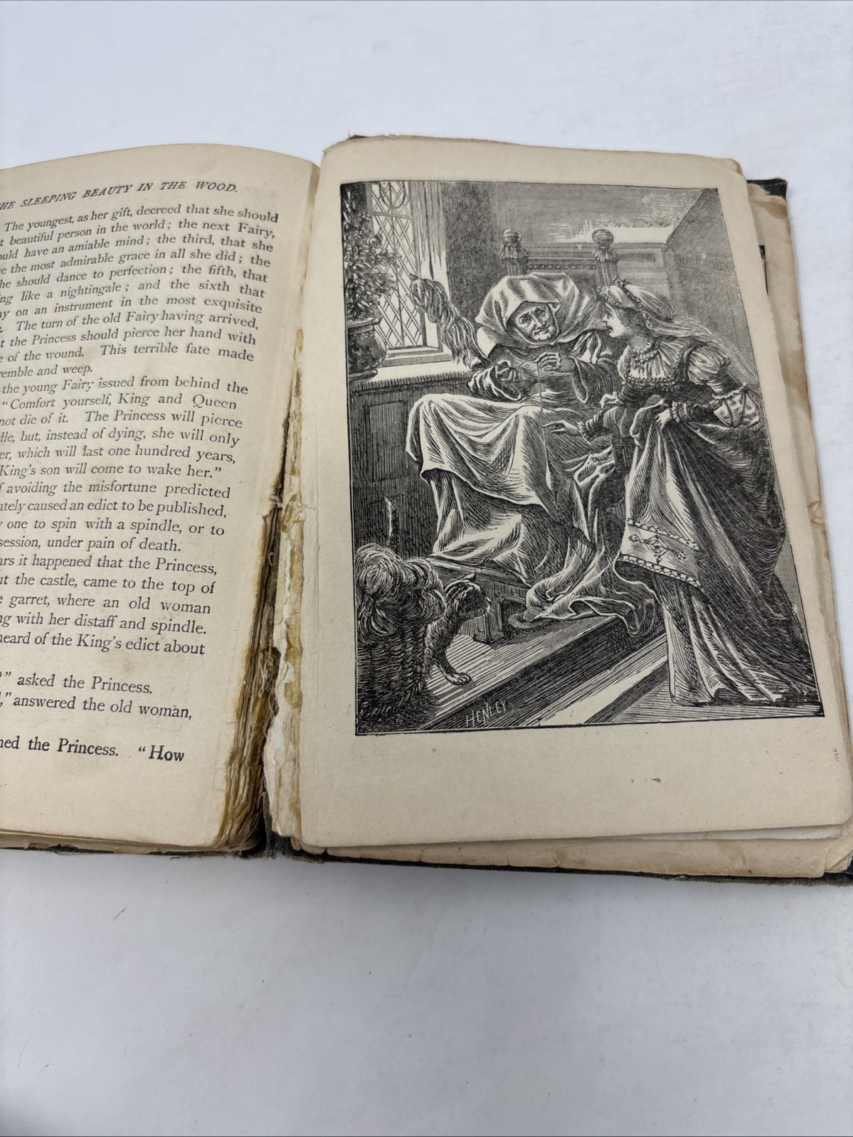 Mother Goose D. Mckay Nursery Rhymes and Fairy Tales Antique Book Colored Illus.